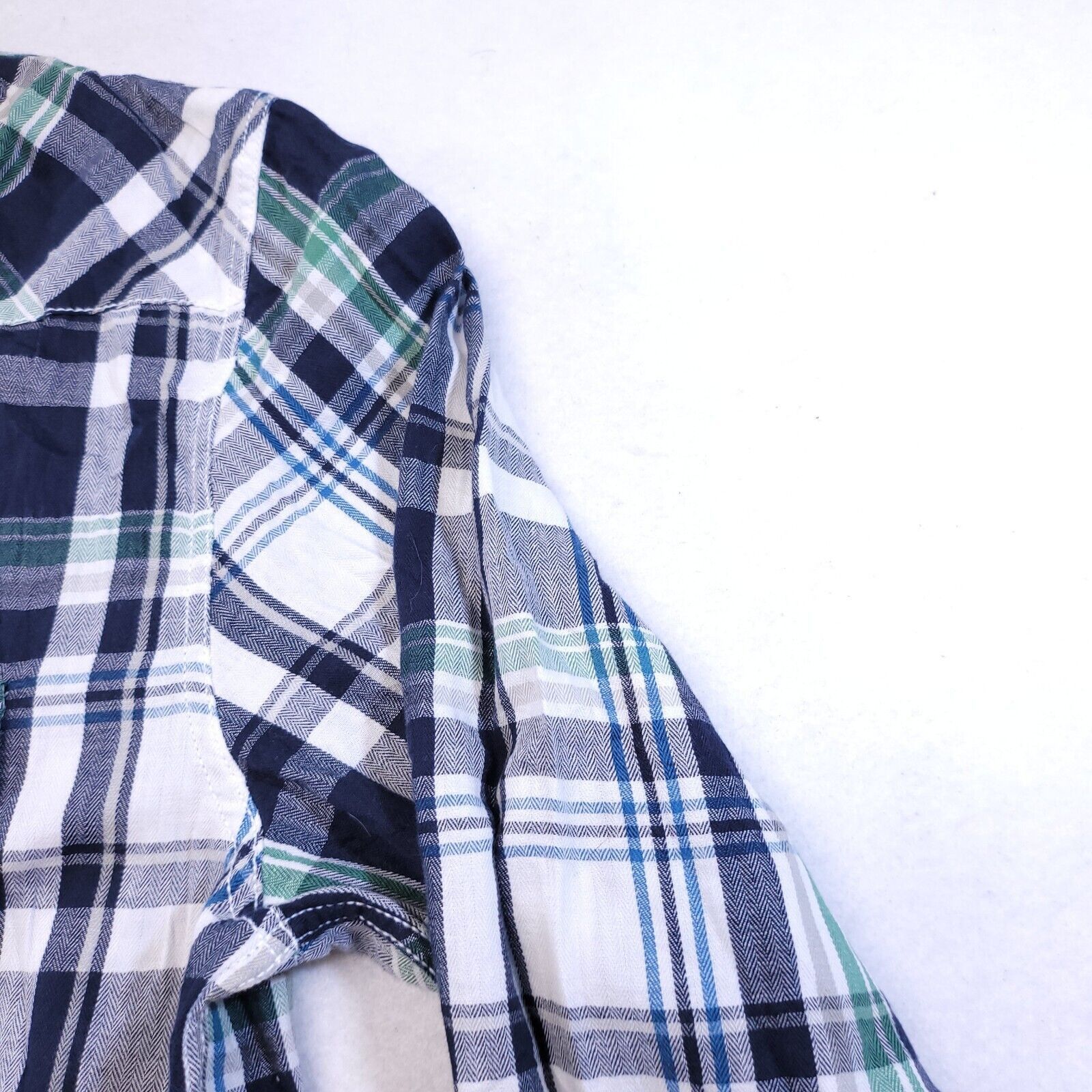 Mossimo Mossimo Madras Flannel Shirt Mens Size Medium M Green Blue Size US M / EU 48-50 / 2 - 5 Thumbnail