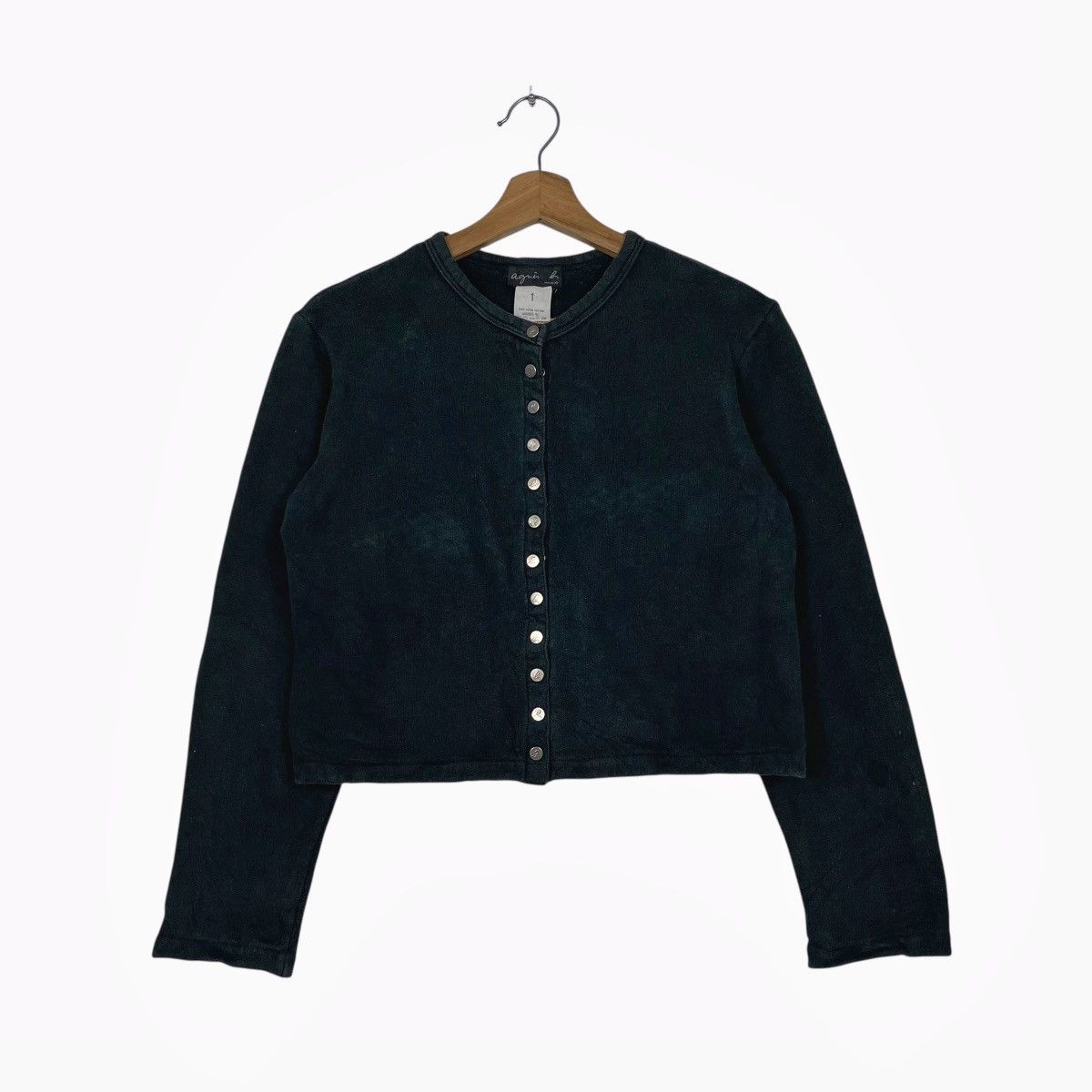 agnes b. Agnes B Snap Button Black Blouse Size S / US 4 / IT 40 - 1 Thumbnail
