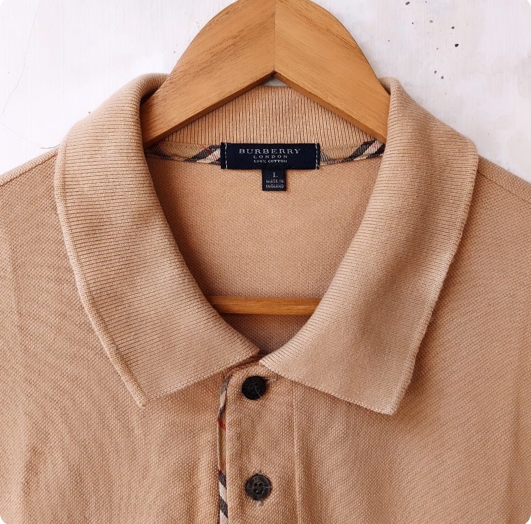 Burberry × Vintage Vintage Burberry Pocket Polo Shirt Size US L / EU 52-54 / 3 - 5 Thumbnail