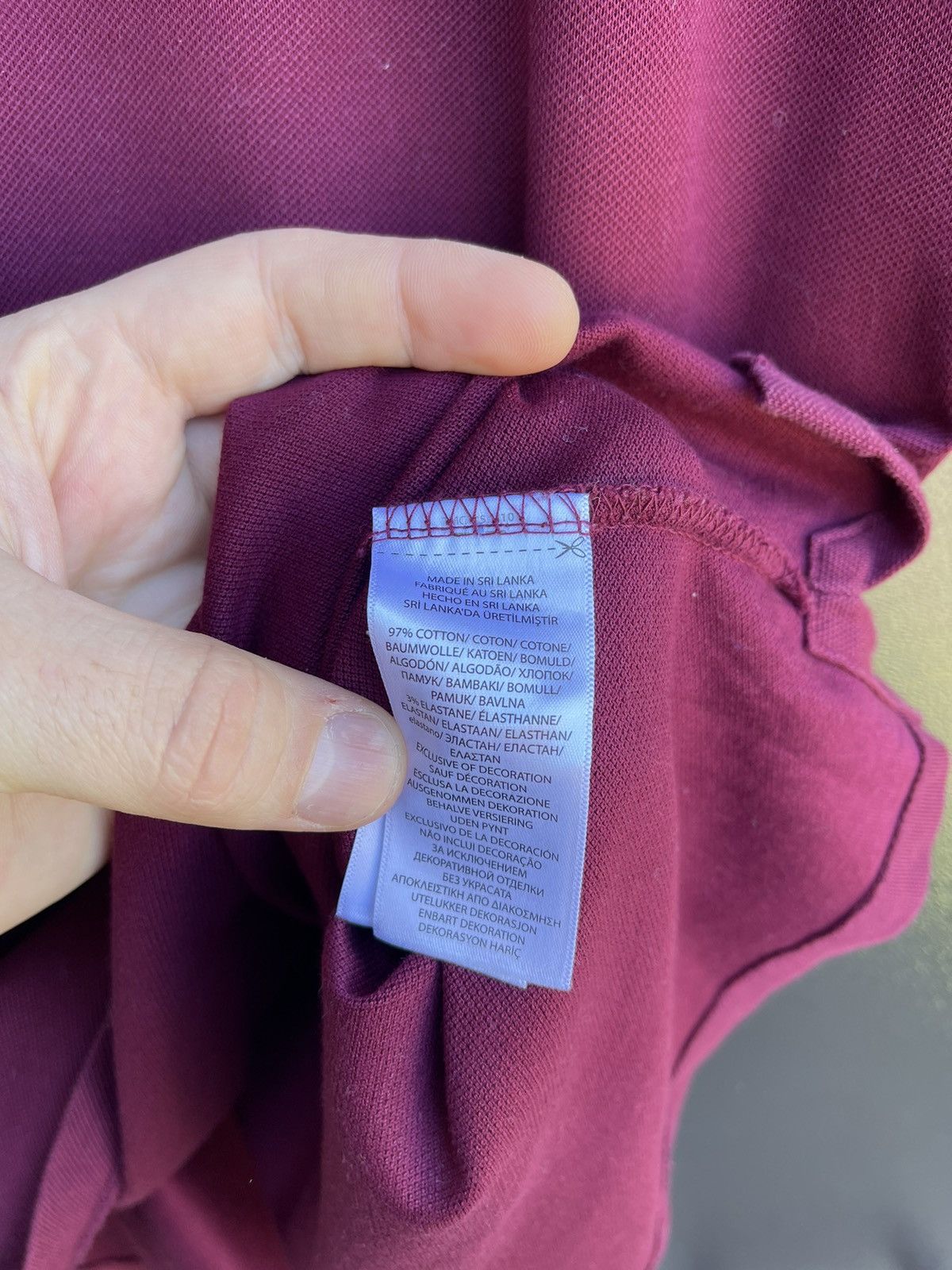 Ralph Lauren Sport Polo Ralph Lauren Cotton Custom Slim Fit Polo Shirt Burgundy Size US XL / EU 56 / 4 - 10 Thumbnail