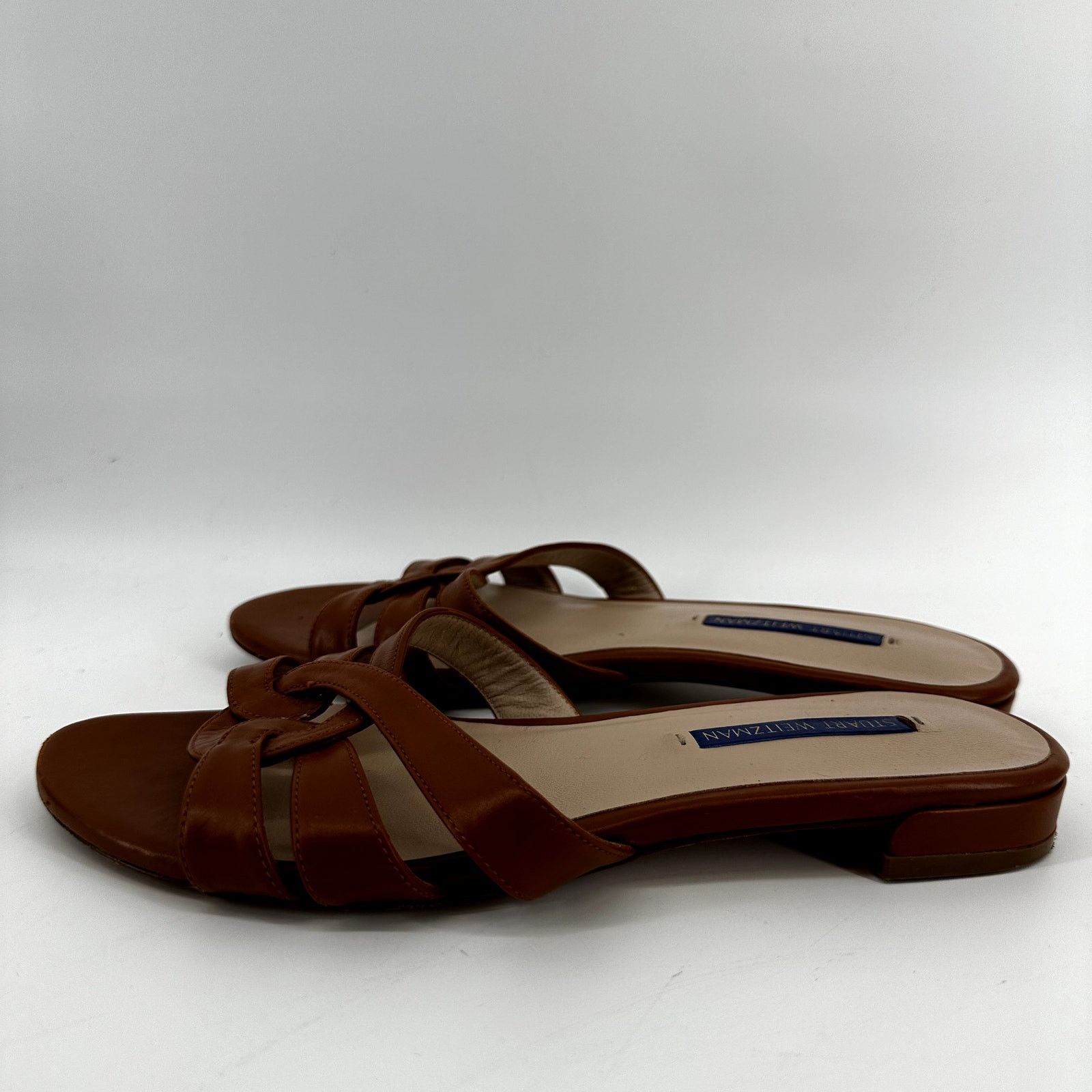 Stuart Weitzman Stuart Weitzman Cami Leather Sandals Vamp Straps Brown 7.5 Size US 7.5 / IT 37.5 - 5 Thumbnail