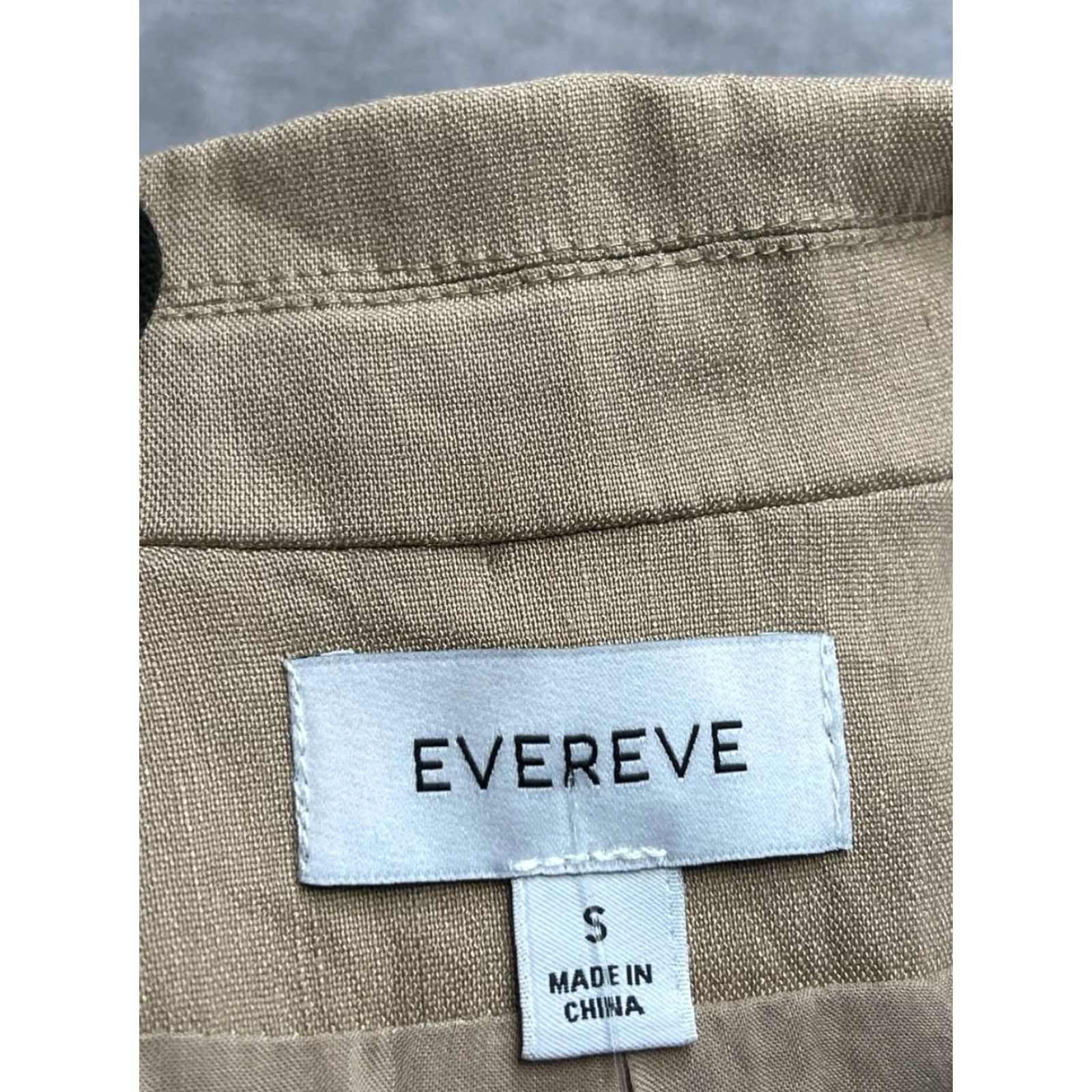 Vintage Evereve Grayson Blazer Jacket Women Small Beige Linen Single Breasted Formal New - Vintage? No Size S / US 4 / IT 40 - 7 Thumbnail