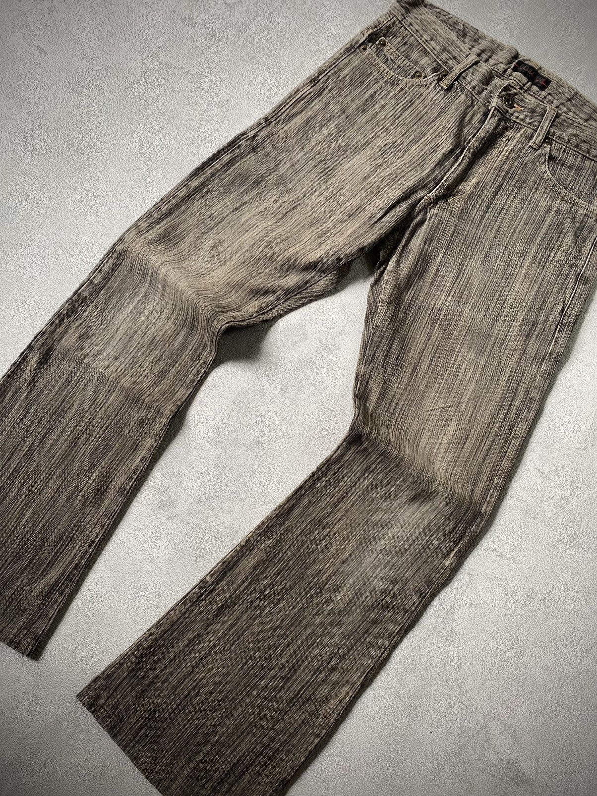 If Six Was Nine texture rusty flare denim pants by morgan homme Size US 31 - 4 Thumbnail