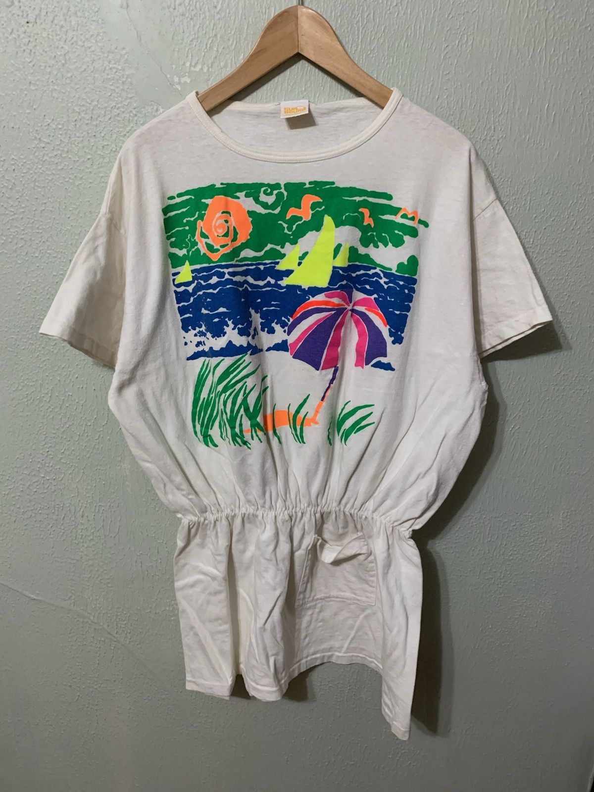 Vintage Vintage Beach Smock Dress T-Shirt Size US XL / EU 56 / 4 - 1 Thumbnail