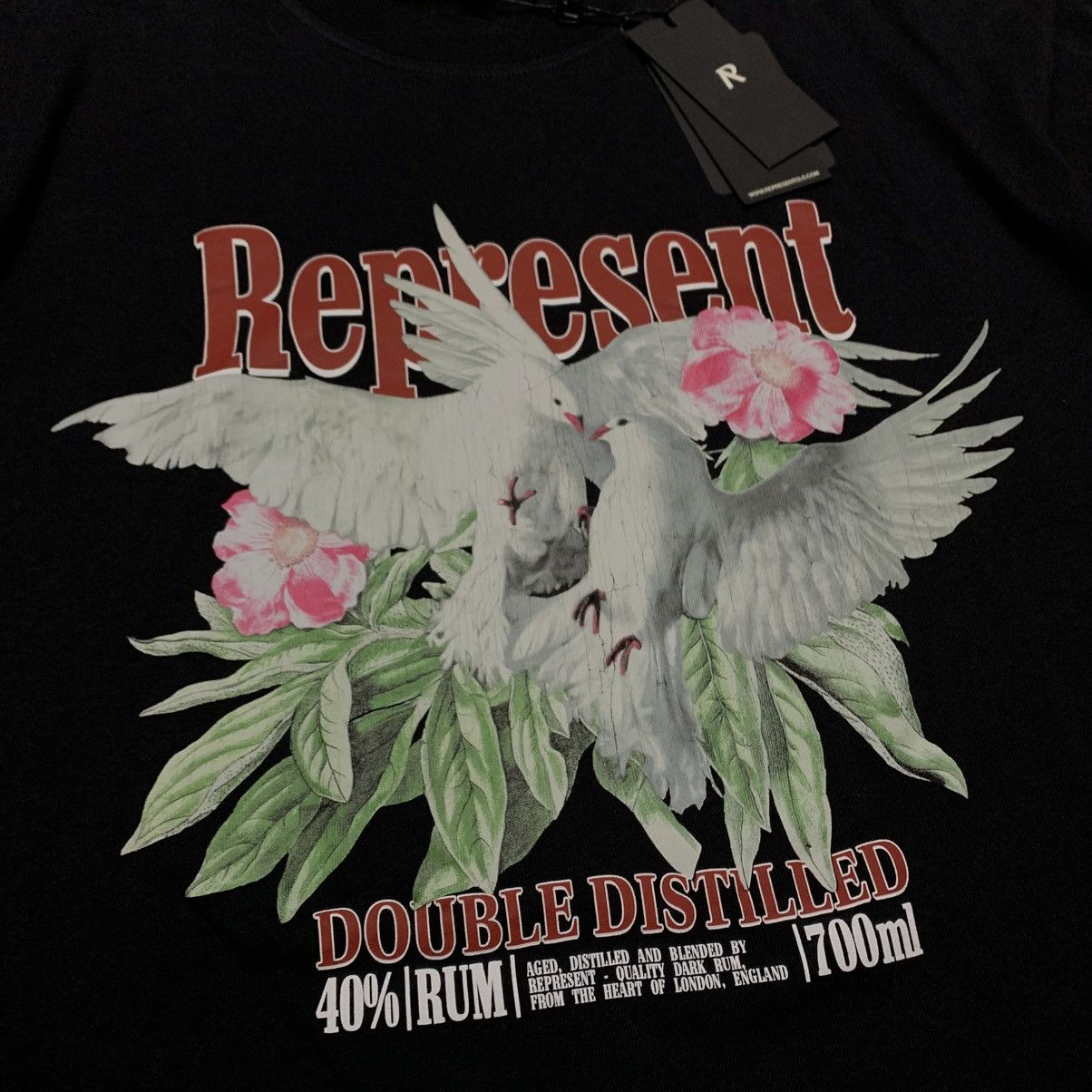 Represent Clo. Represent Medium Double Distilled Off Black Tee Size US M / EU 48-50 / 2 - 3 Thumbnail