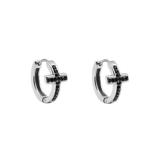 Other Zircon Cross Earrings – Sparkling, Hypoallergenic Studs Size ONE SIZE - 5 Thumbnail