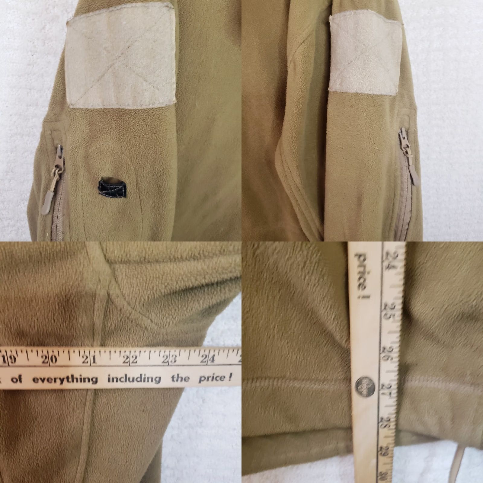 Vintage Tactical Fleece Jacket Military Hooded Zip Full Zip Men L Tan Army Special Ops Size US L / EU 52-54 / 3 - 11 Thumbnail