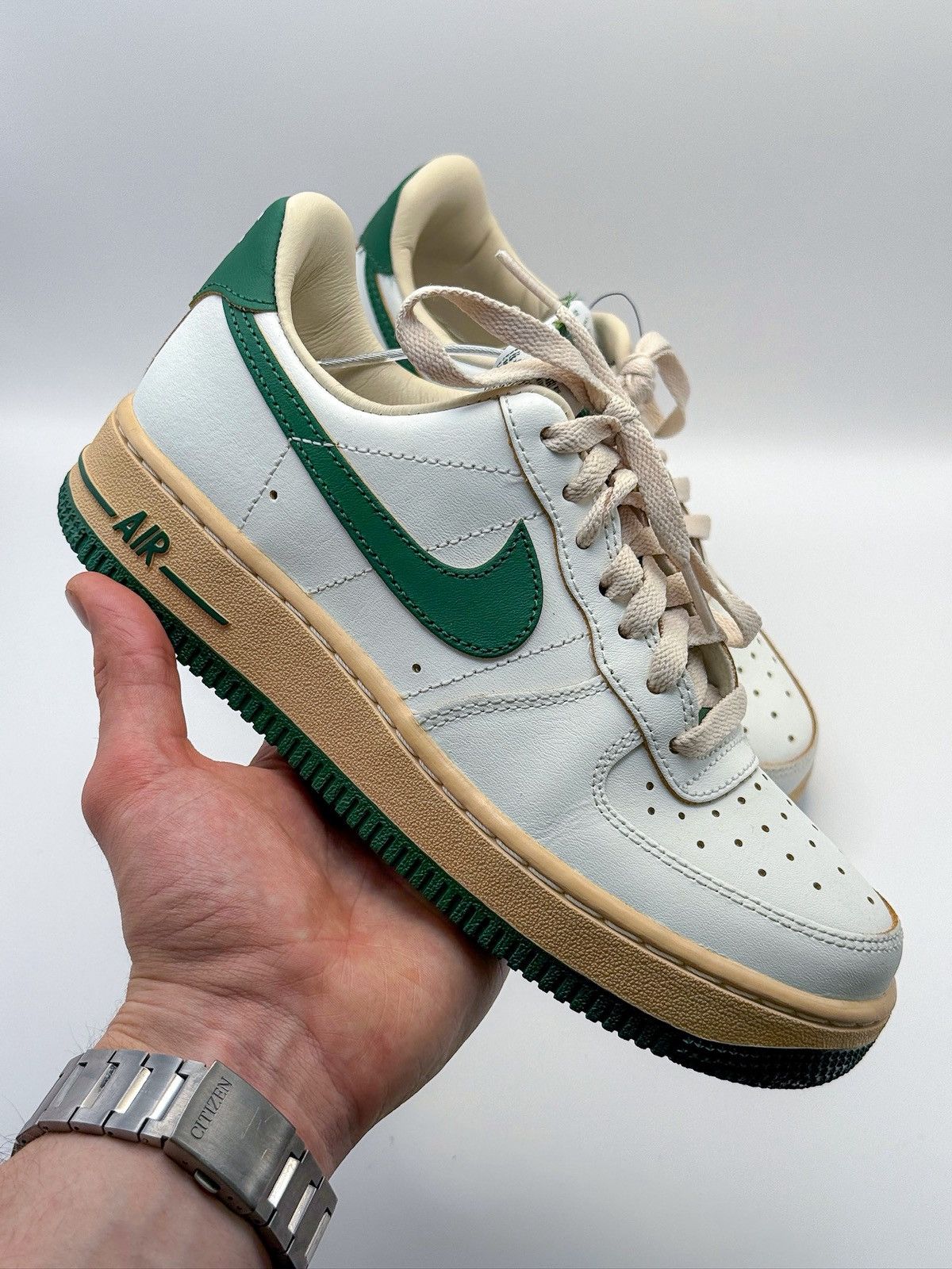Nike Nike Air Force 1 Low '07 Vintage "White Gorge Green" Size US 6 / EU 39 - 2 Thumbnail