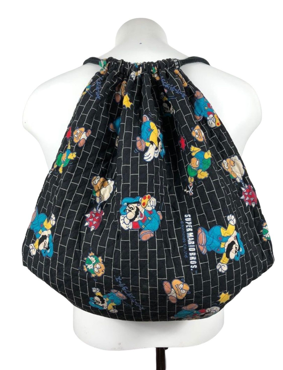 Anime × Nintendo × Vintage Vintage 90s Super Mario Bros Nintendo Drawstring Bag Size ONE SIZE - 1 Thumbnail