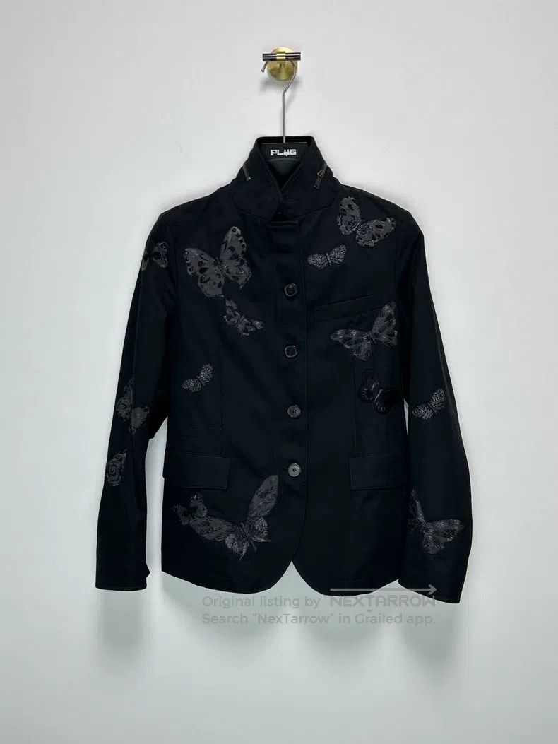 Valentino Valentino Black embroidered butterfly jacket Size US S / EU 44-46 / 1 - 1 Thumbnail