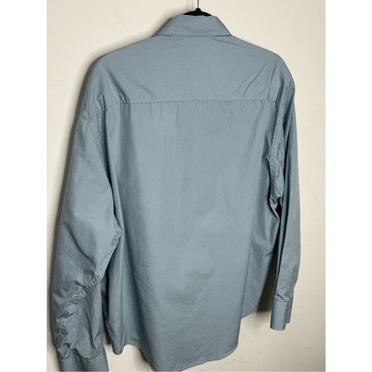AMI Ami Paris Ami de Coeur Logo Embossed Boxy Shirt Blue Men’s S Size US S / EU 44-46 / 1 - 3 Thumbnail