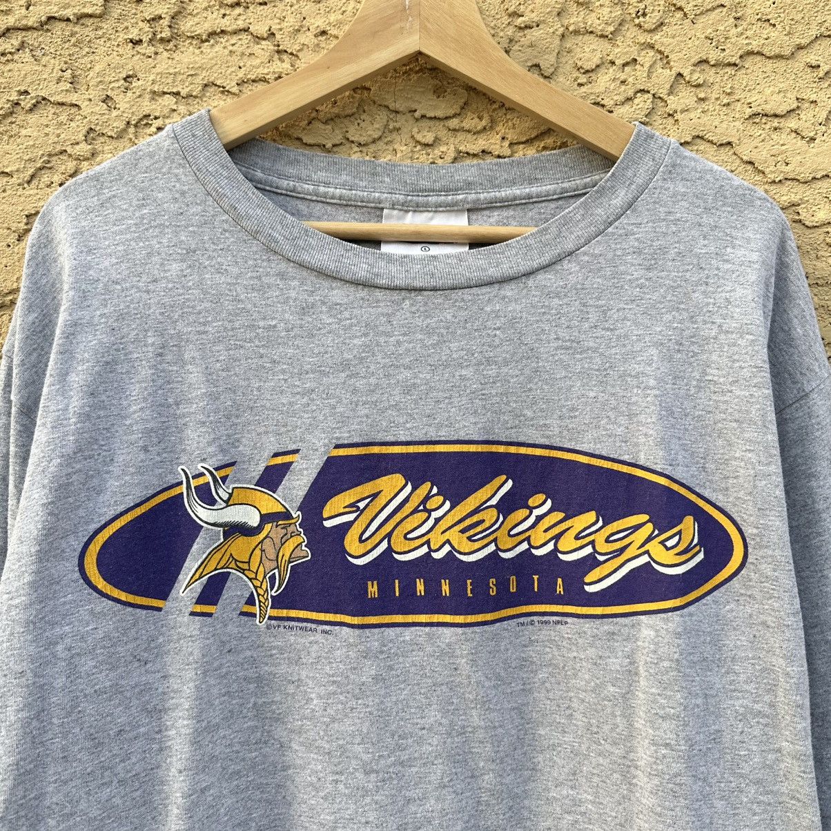 CSA Vintage 1999 NFL Minnesota Vikings Long Sleeve T-Shirt Gray Size US L / EU 52-54 / 3 - 6 Thumbnail