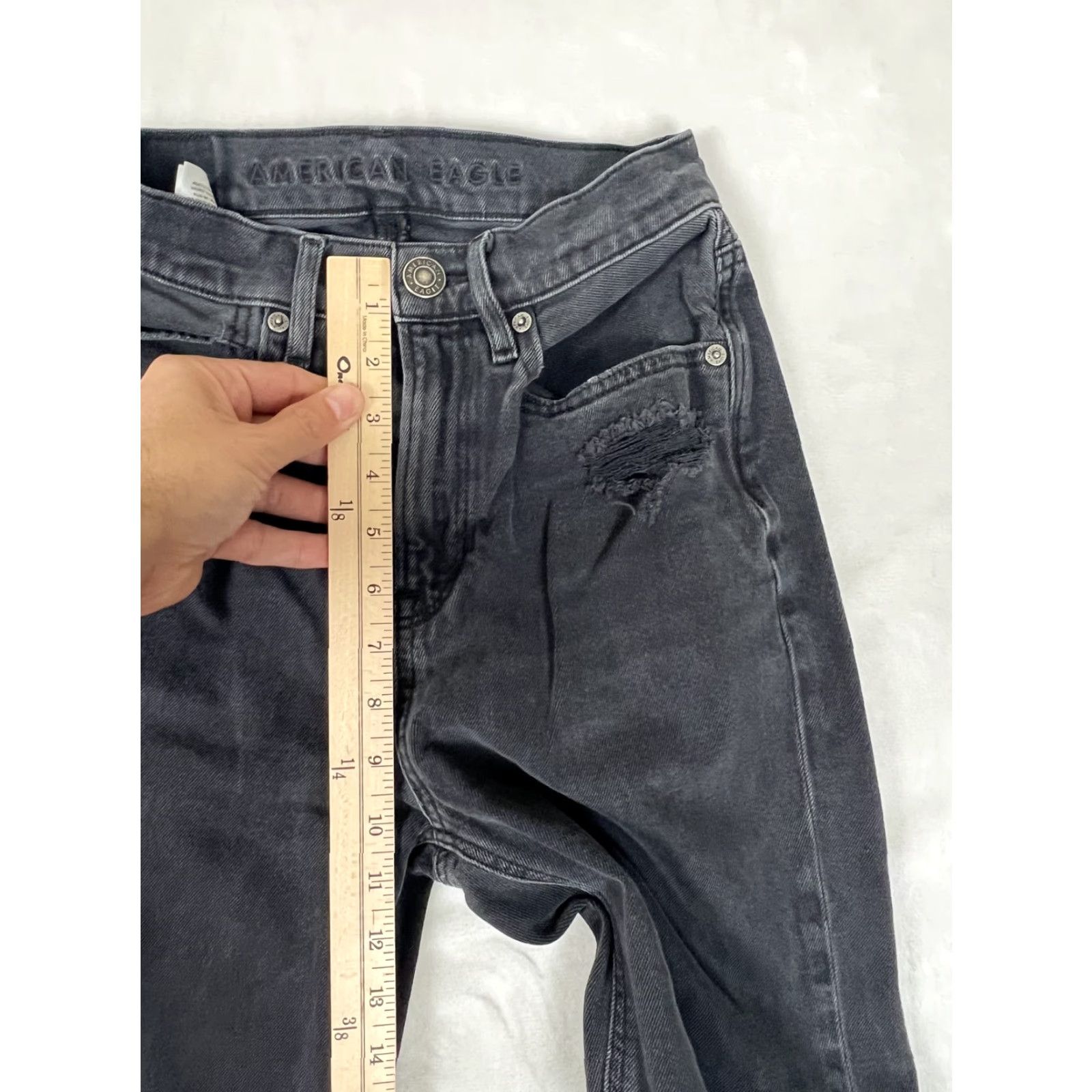 American Eagle Outfitters American Eagle Highest Rise 90s Boyfriend Jeans Womens 2 Charcoal Denim Jeans Size 26" / US 2 / IT 38 - 3 Thumbnail