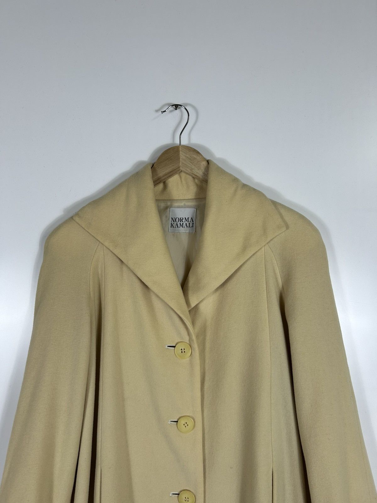 Designer × Norma Kamali × Vintage 🔥Norma Kamali Button Waterfall Collar Coat Jacket Size M / US 6-8 / IT 42-44 - 4 Thumbnail