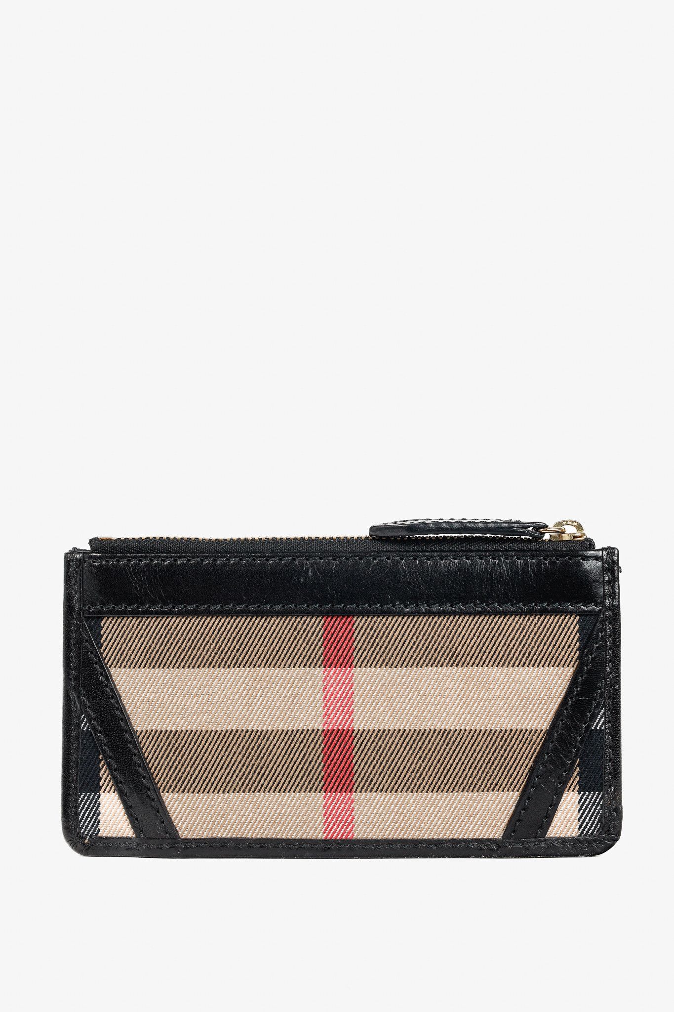 Burberry Burberry Nova Check Canvas Black-Leather-Trim Wallet Size ONE SIZE - 4 Thumbnail