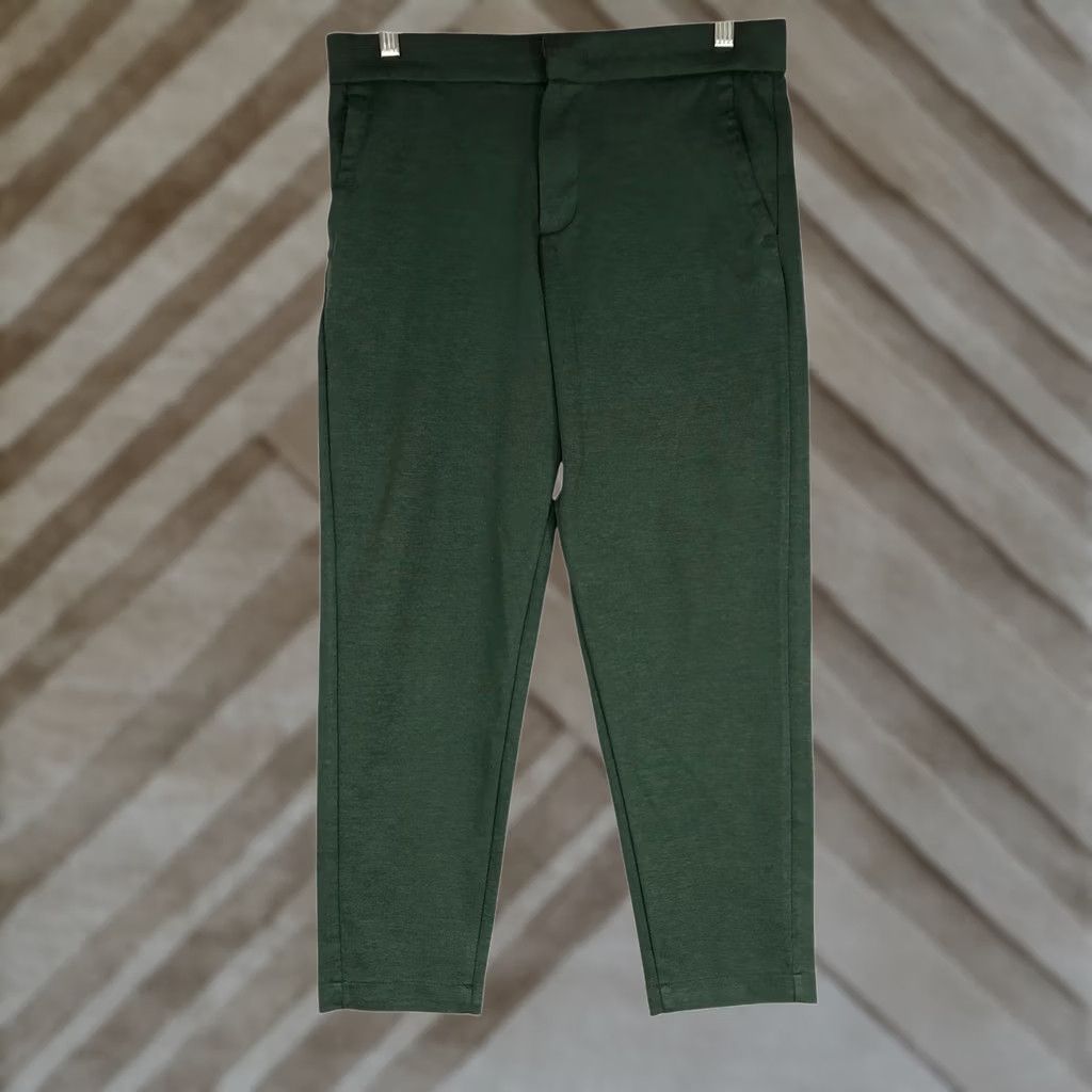 Bonobos Bonobos Mens Tapered Knit Trouser Pants Forest Green Short Size S Elastic Back Size US 29 - 1 Thumbnail
