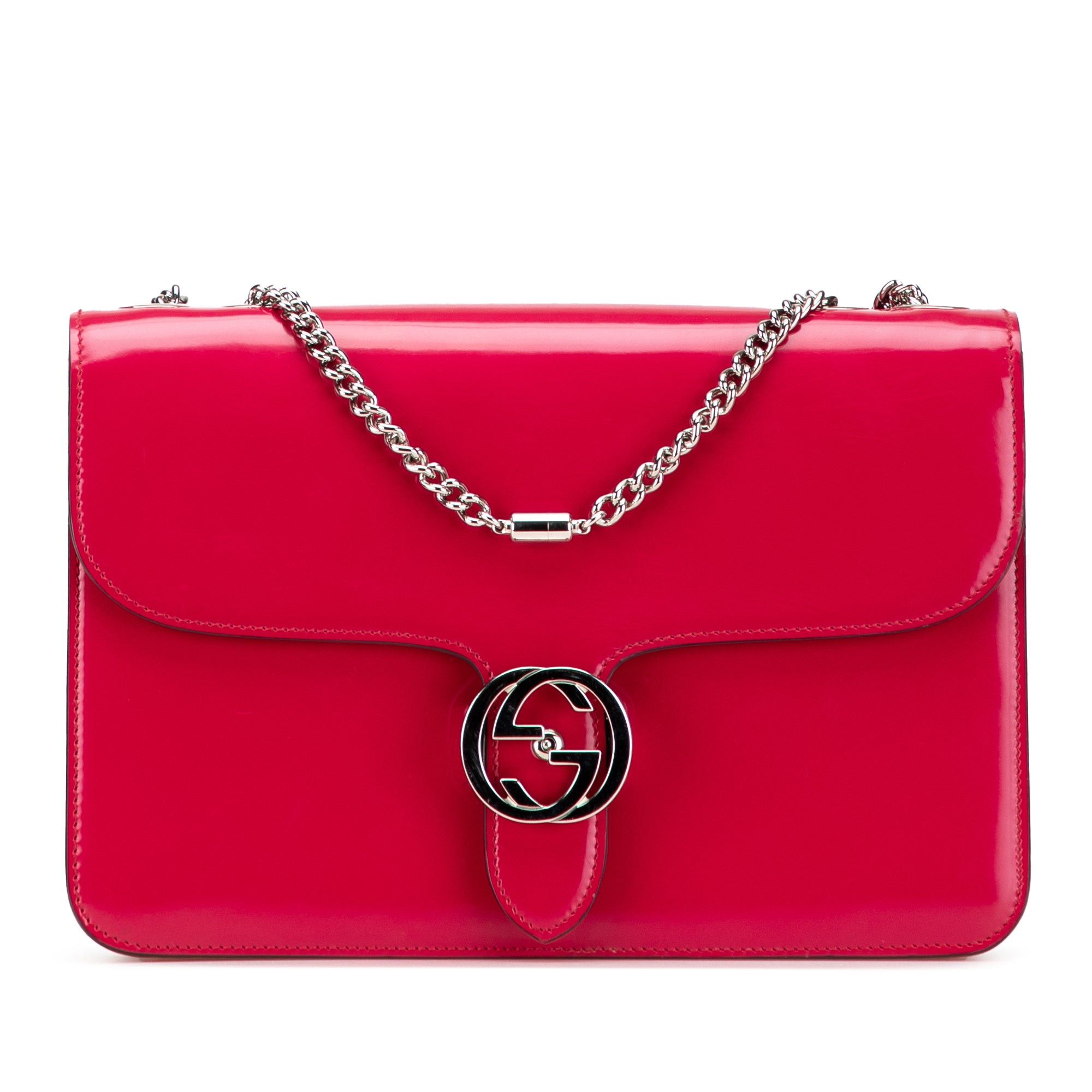 Gucci Medium Patent Dollar Interlocking G Crossbody Size ONE SIZE - 1 Thumbnail