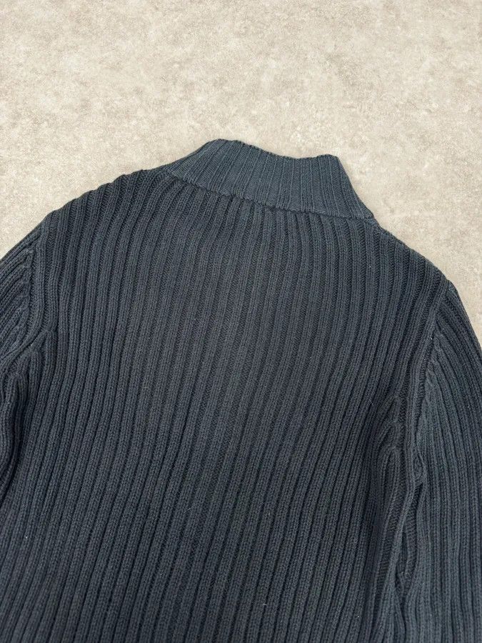 Armani Armani Navy Buttoned Turtleneck Wool Sweater Size S / US 4 / IT 40 - 6 Thumbnail