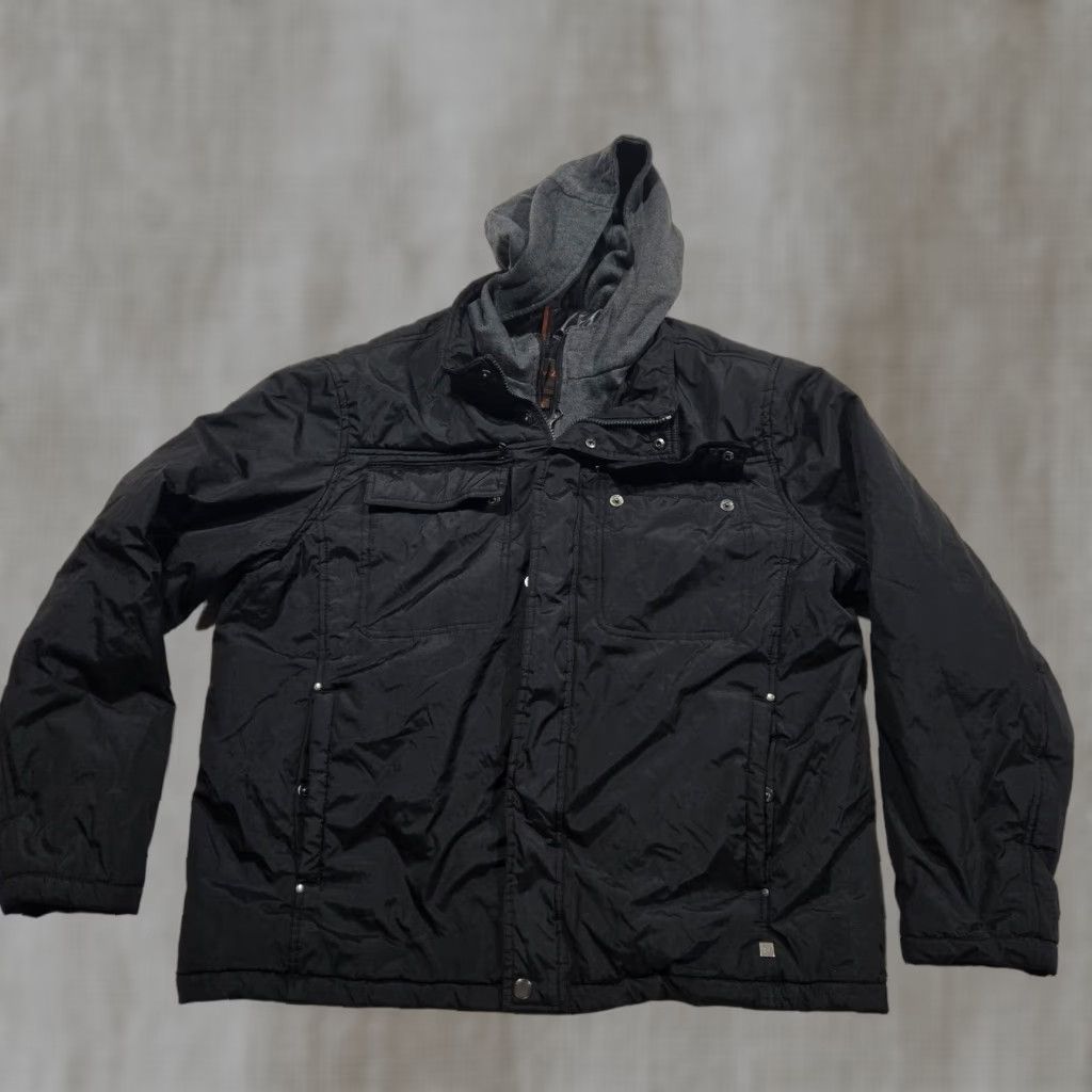 Vintage Falcon Brand XL Men's Bomber Jacket Wide Tailored Zip Full Pocket Rain Wind Coat Double Layer Jacket/Coat? Size US XL / EU 56 / 4 - 1 Thumbnail