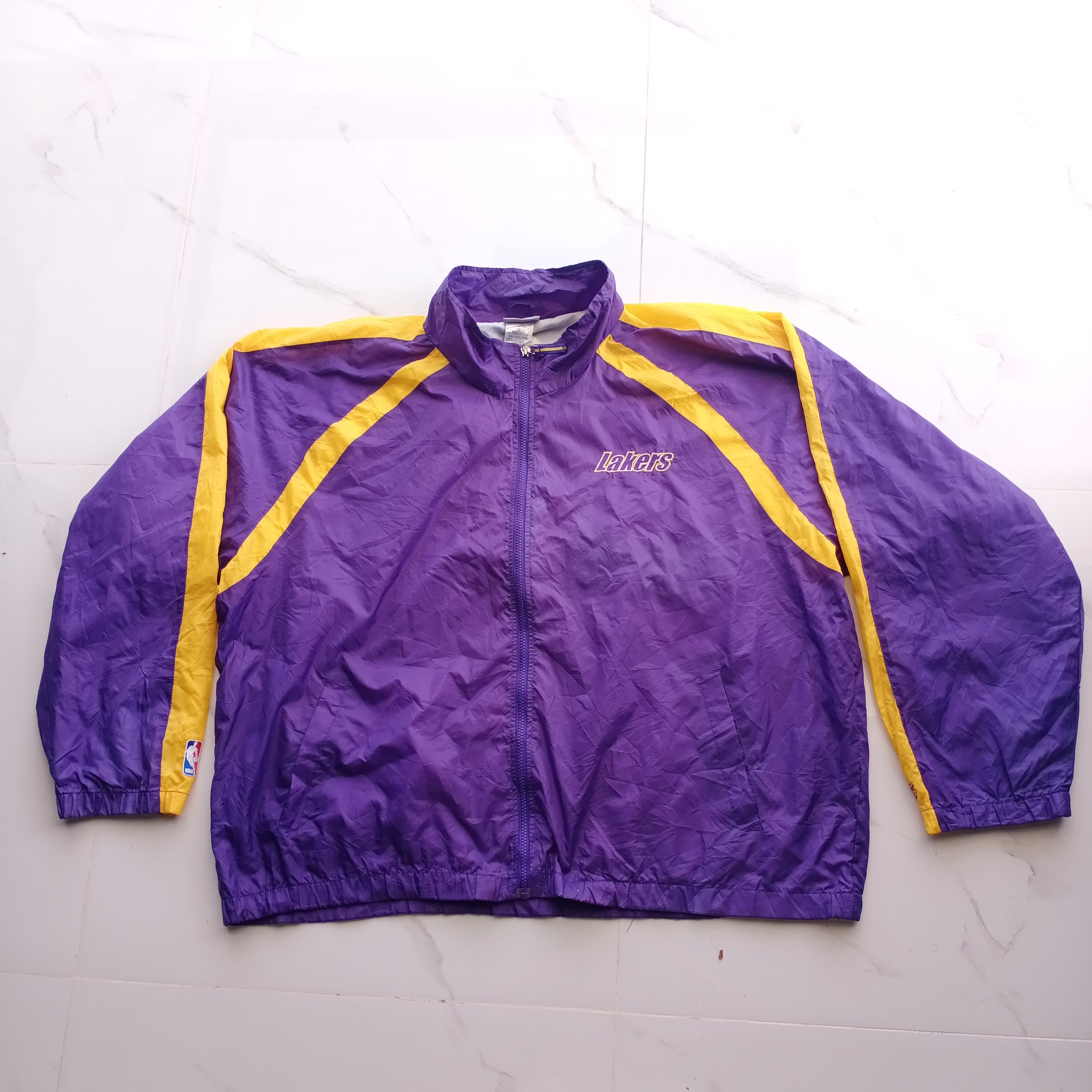 Reebok Vintage 90s Reebok LA Lakers windbreaker NBA basketball Size US XXL / EU 58 / 5 - 4 Thumbnail