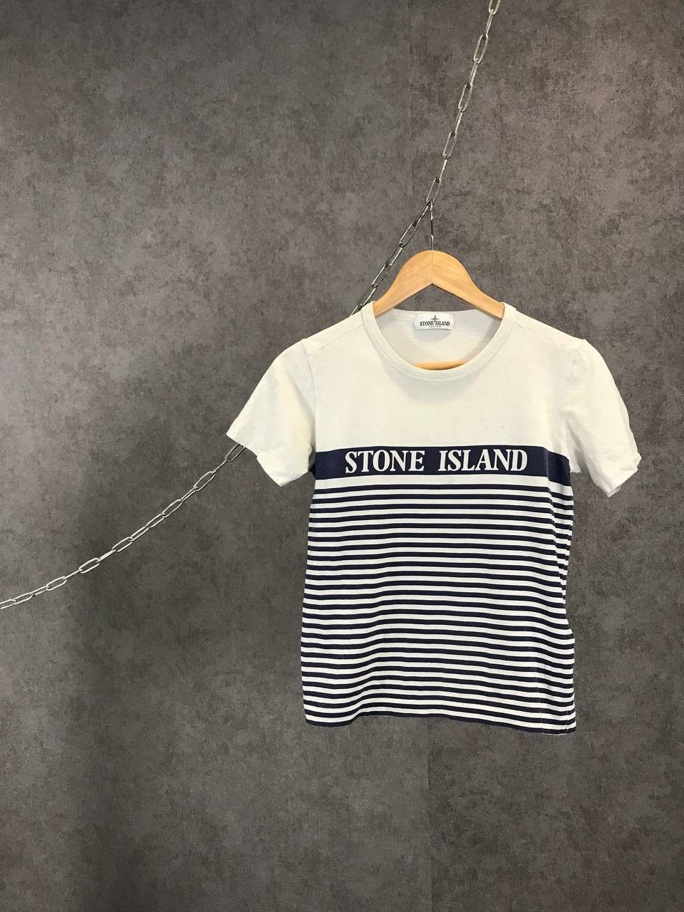Other Stone Island Junior 10/142 big center logo striped tee Size US XXS / EU 40 - 1 Thumbnail