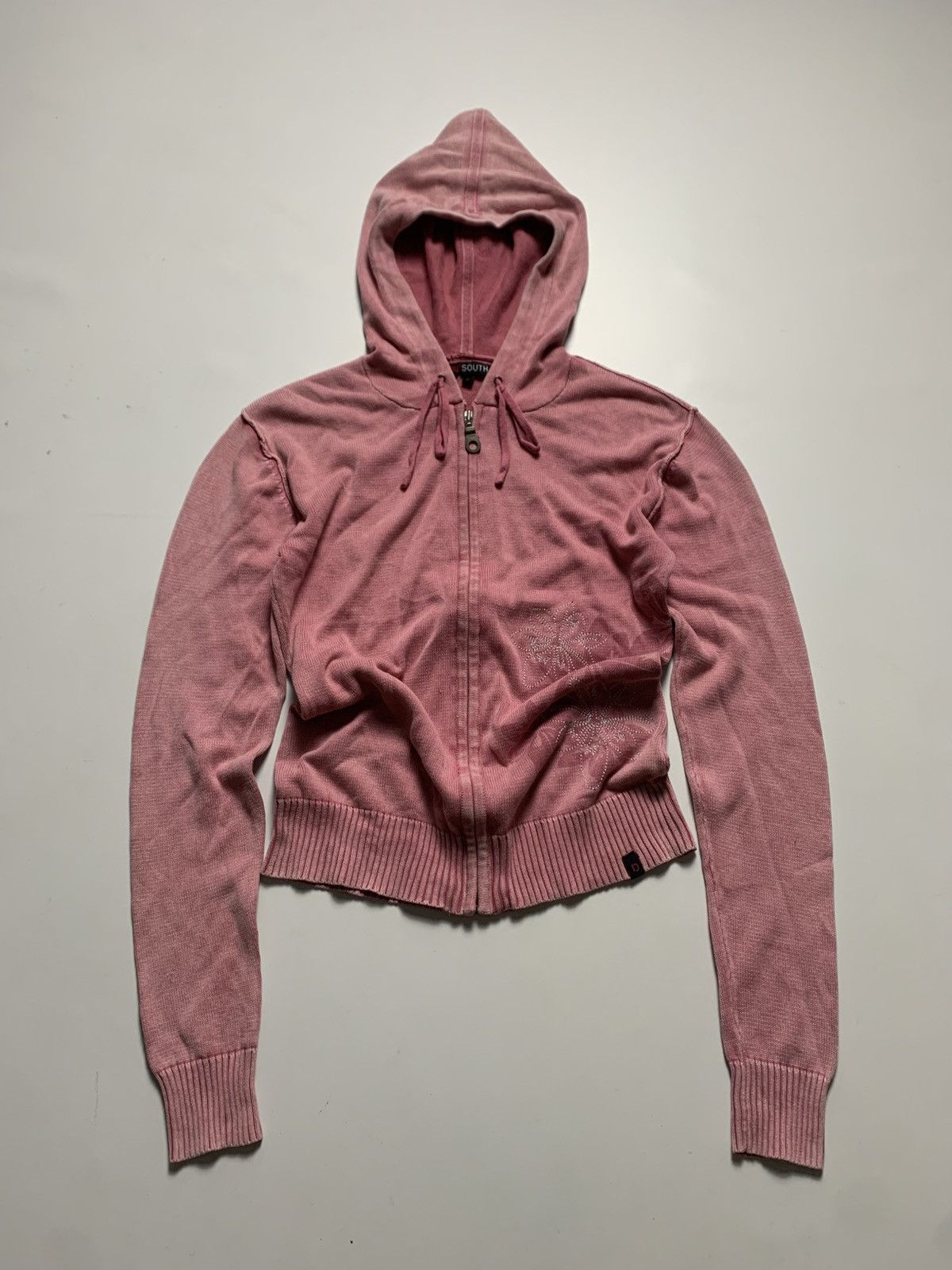 Hysteric Glamour × Japanese Brand × Jean Paul Gaultier AVANT GARDE PRINTED WASHED ZIP CARDIGAN SWEATER HOODIE Size M / US 6-8 / IT 42-44 - 1 Thumbnail