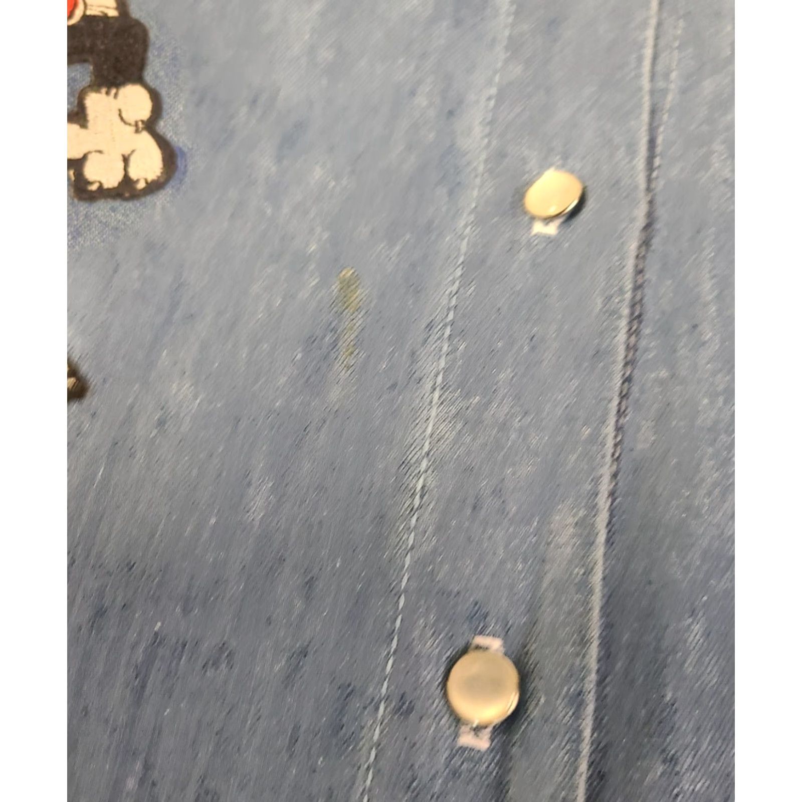 Denime VINTAGE Top Line USA Button-Up Shirt Denim Embroidered Plaid Long Sleeve M Womens Blue 100% Cotton USA 1992 Size M / US 6-8 / IT 42-44 - 3 Thumbnail