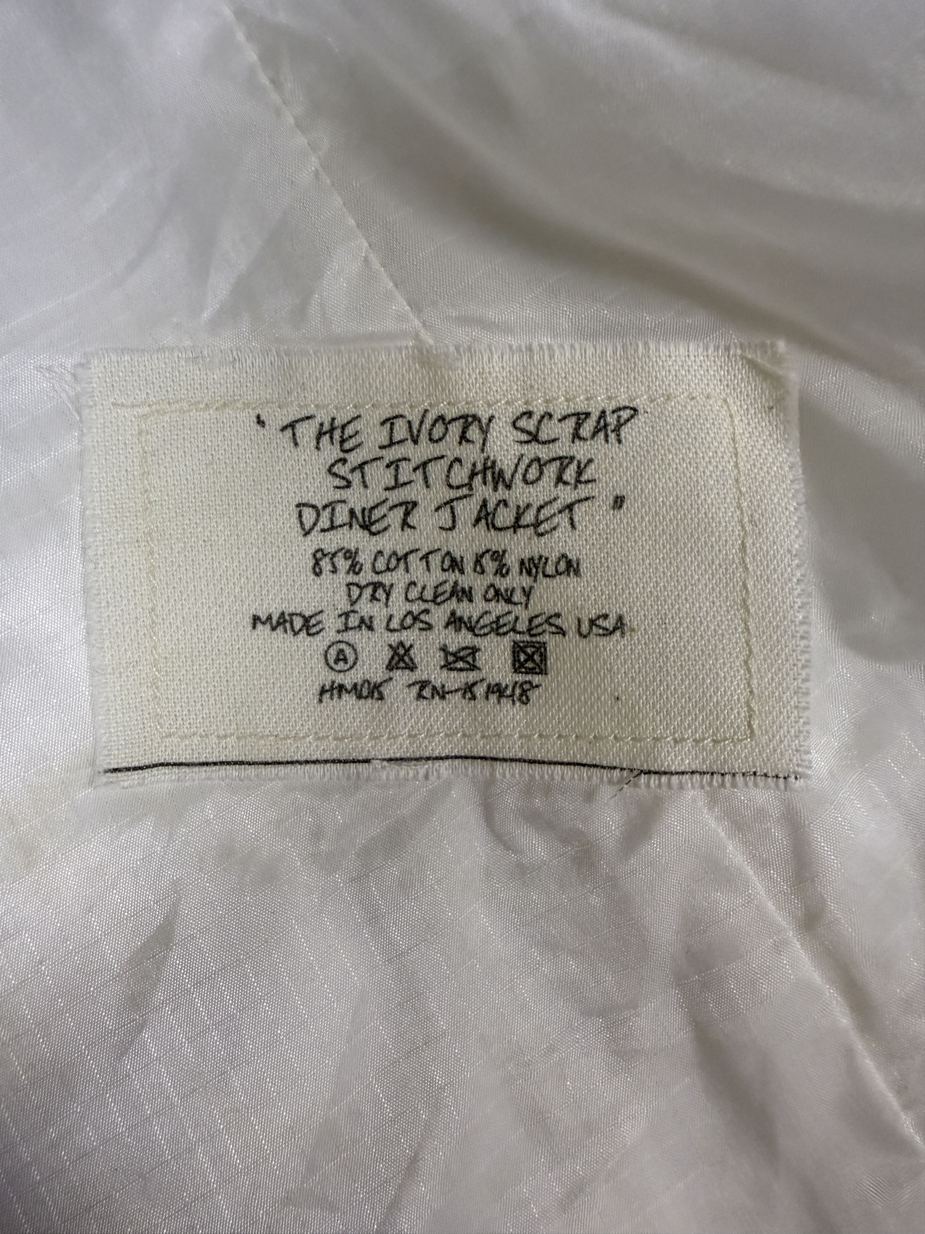 Greg Lauren $1750 Greg Lauren Ivory Stitchwork Dinner Jacket Size US L / EU 52-54 / 3 - 4 Thumbnail