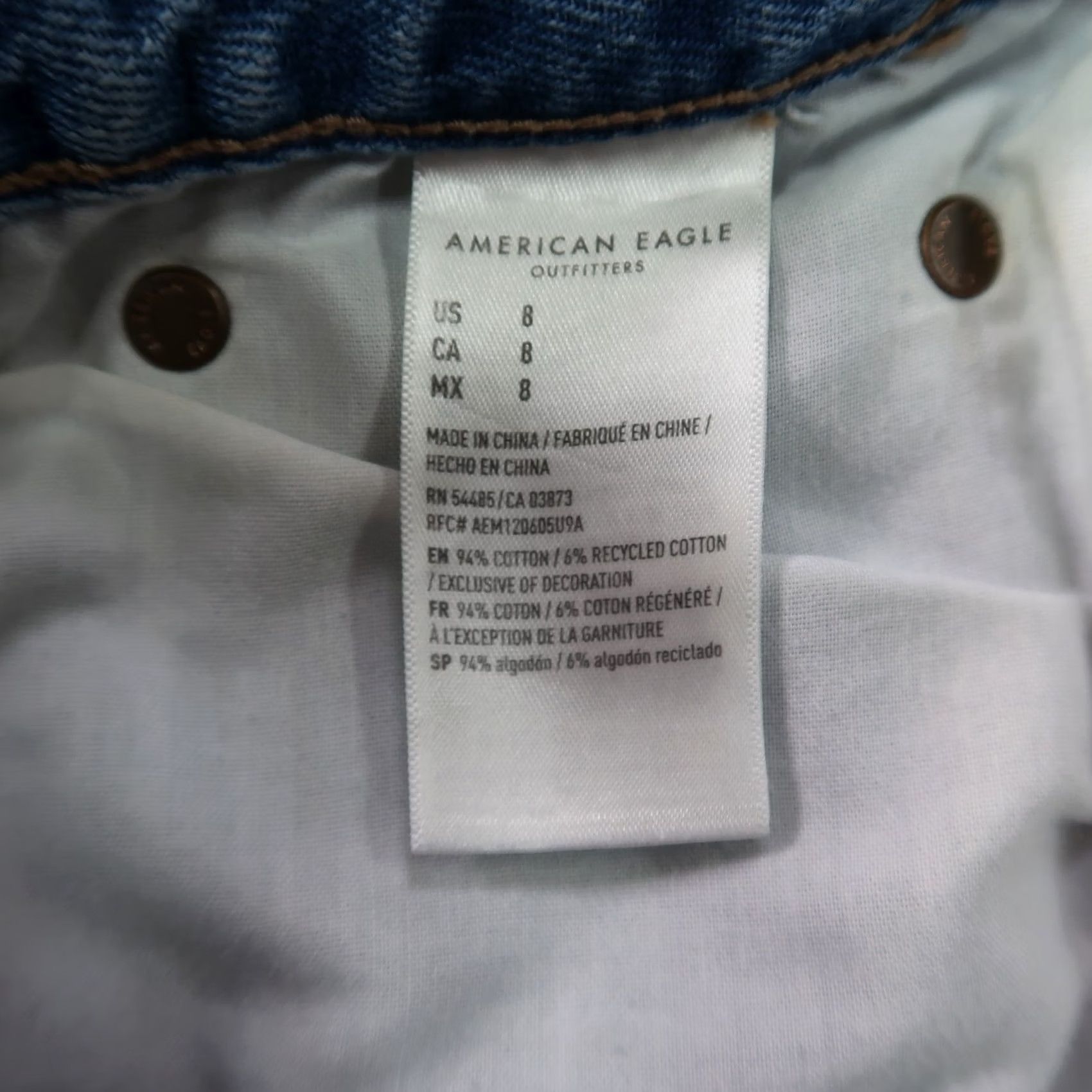 American Eagle Outfitters VINTAGE American Eagle Outfitters Tomgirl Short Denim Shorts Womens 8 blue stretch denim Casual 90s Boys? Size 30" / US 8 / IT 44 - 5 Thumbnail