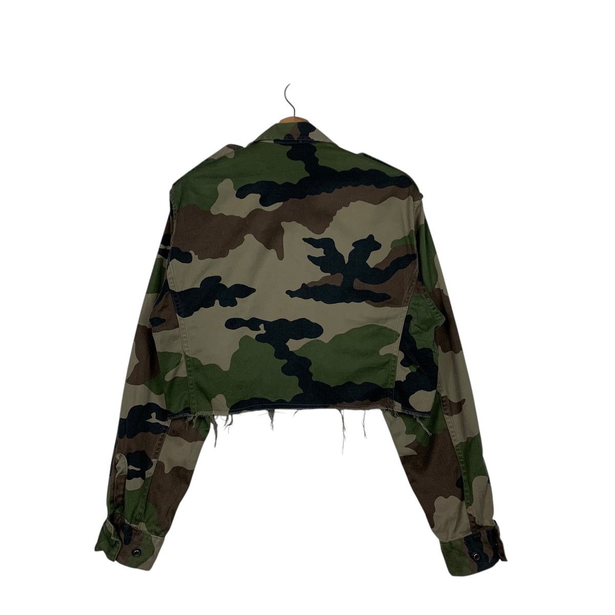 Custommade Vintage Army Military Camo Custom Cropped Jacket #1851-C80 Size L / US 10 / IT 46 - 7 Thumbnail
