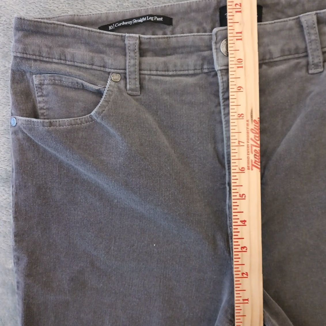 Talbots Talbots Corduroy Pants Womens 10 Gray Straight 32x29 High Rise Stretch Pants Size 32" / US 10 / IT 46 - 4 Thumbnail