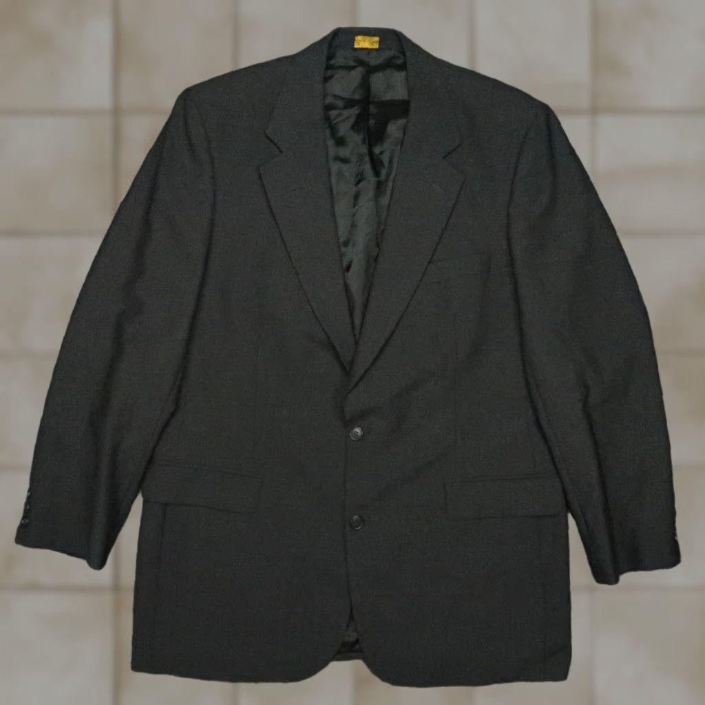 VINTAGE Brooks Brothers Blazer Mens 43L Gray Brooksease Wool Vented Sport Coat