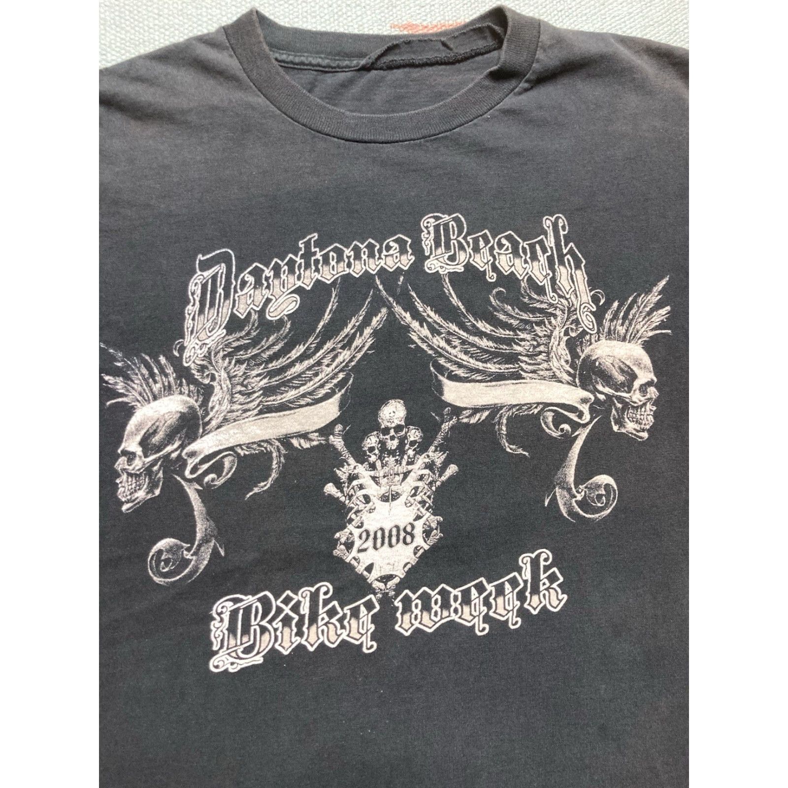 Vintage VINTAGE Daytona bike week grunge skulls t shirt M & M Men Black T-Shirt Medium Gothic Size US M / EU 48-50 / 2 - 2 Thumbnail