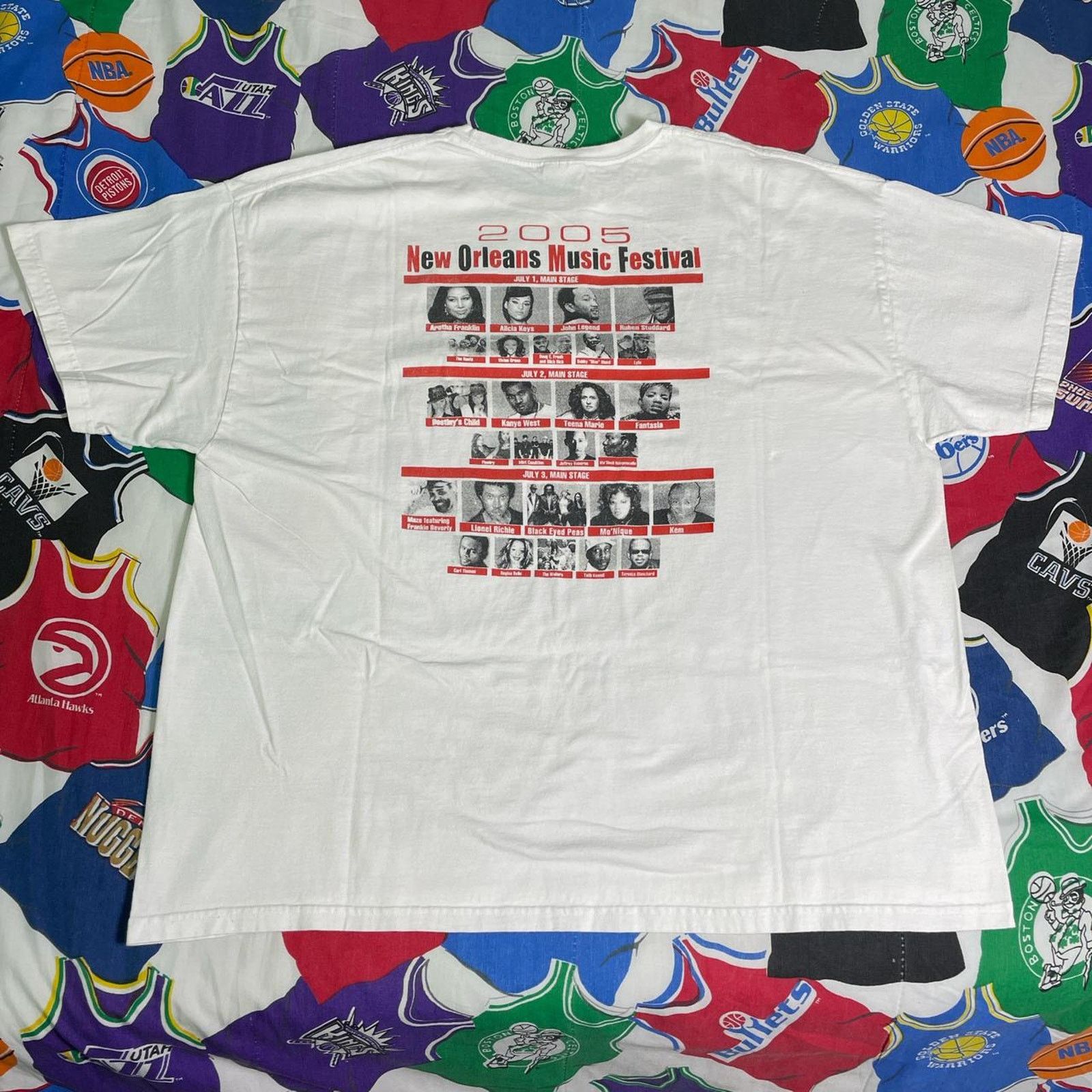Vintage VTG 2005 New Orleans Music John Legend Kayne Aaliyah Tee Size US XXL / EU 58 / 5 - 2 Thumbnail