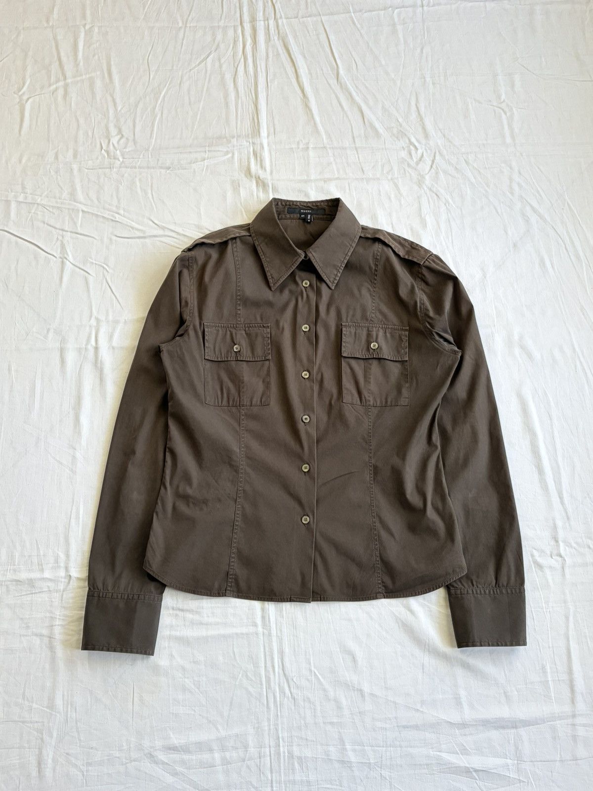 Gucci Gucci by Tom Ford 2001 military uniform shirt Size L / US 10 / IT 46 - 7 Thumbnail