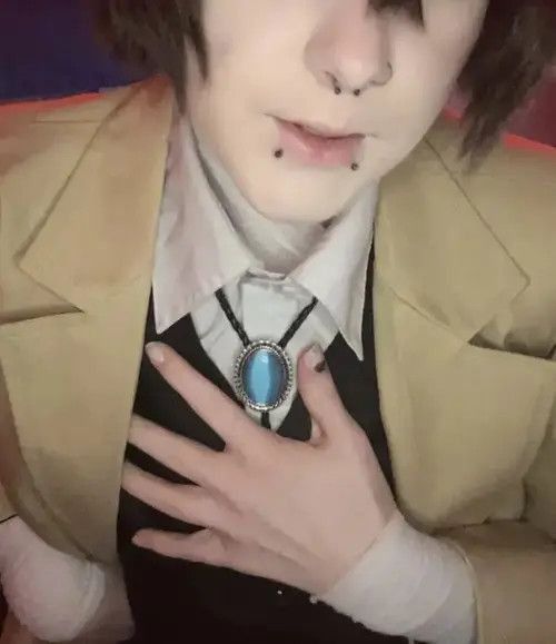 Cowboy Equipment × Vintage Lucky Charm Agate Gem Pendant Bolo Tie Size ONE SIZE - 3 Thumbnail