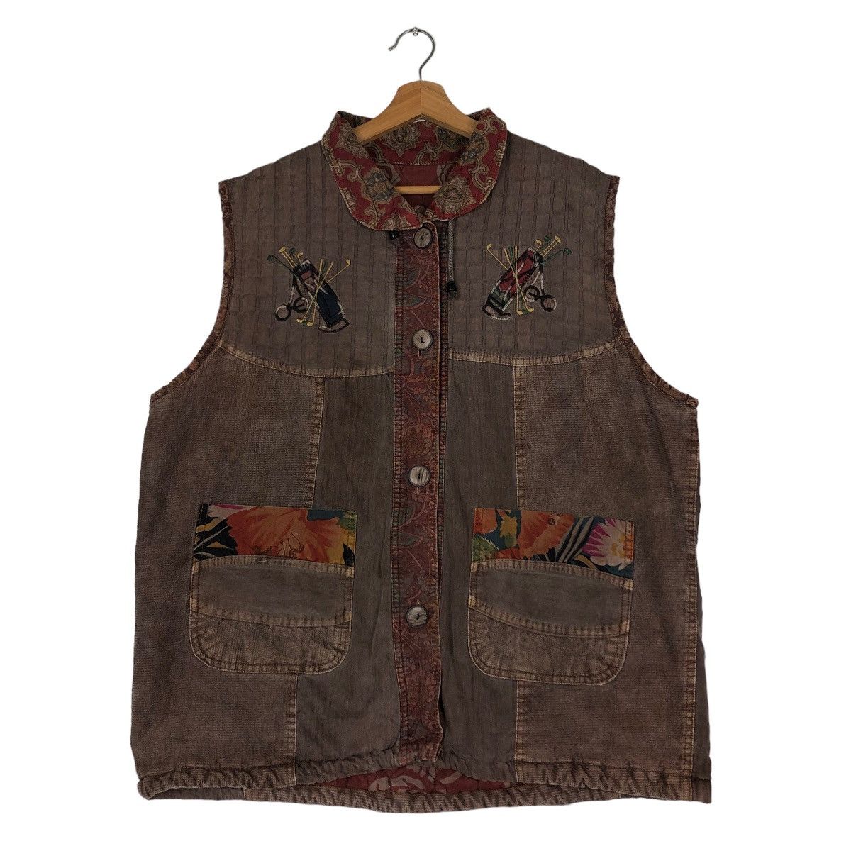 Japanese Brand 🔥90’s Vintage Vest Native Navajo Aztec Design Kapital Size US M / EU 48-50 / 2 - 1 Thumbnail