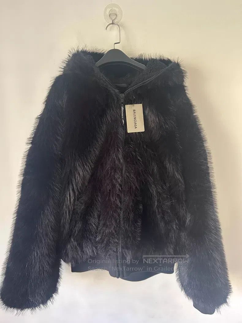 Balenciaga Balenciaga Ski zip-up hooded jacket fur coat short coat Size US S / EU 44-46 / 1 - 1 Thumbnail