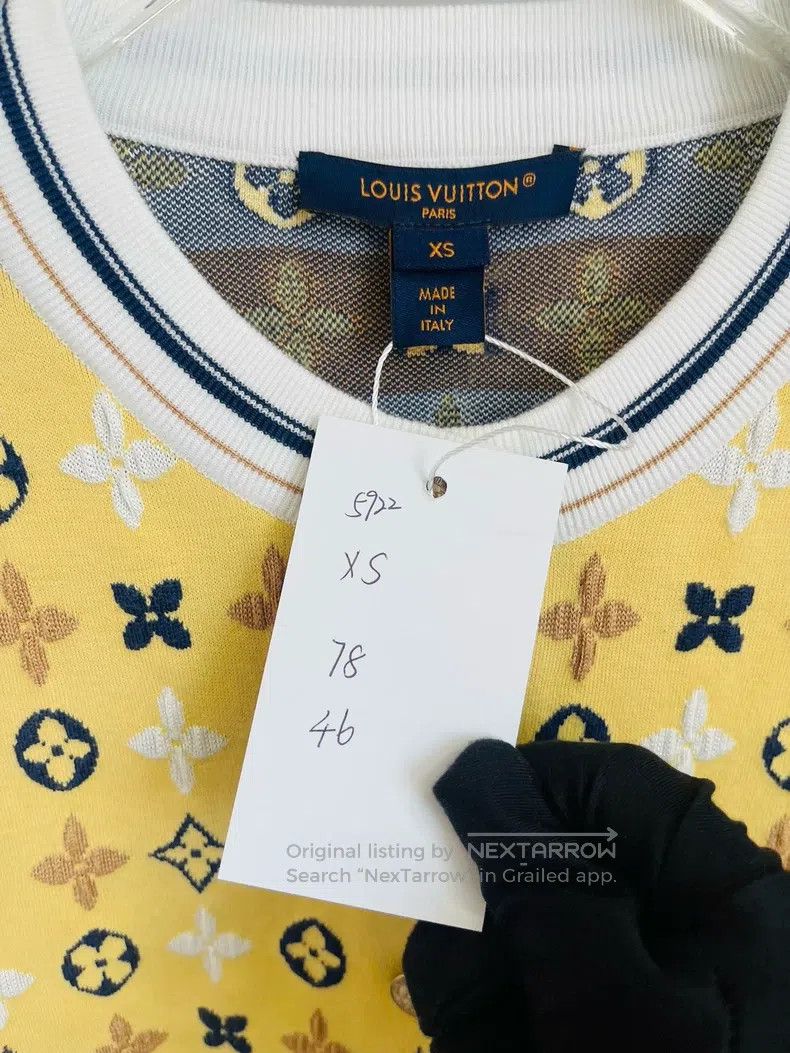 Louis Vuitton Louis Vuitton Yellow presbyopic slim stretch knit cardigan Size XS / US 0-2 / IT 36-38 - 2 Thumbnail
