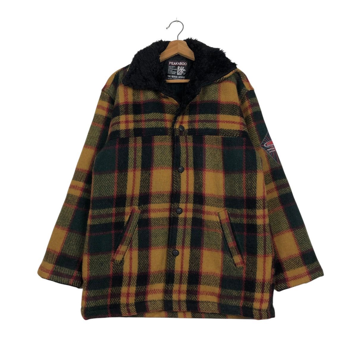 Japanese Brand 🔥VINTAGE WOOL CHORE JACKET PEAKABOO TARTAN ISSEY MIYAKE Size US L / EU 52-54 / 3 - 3 Thumbnail