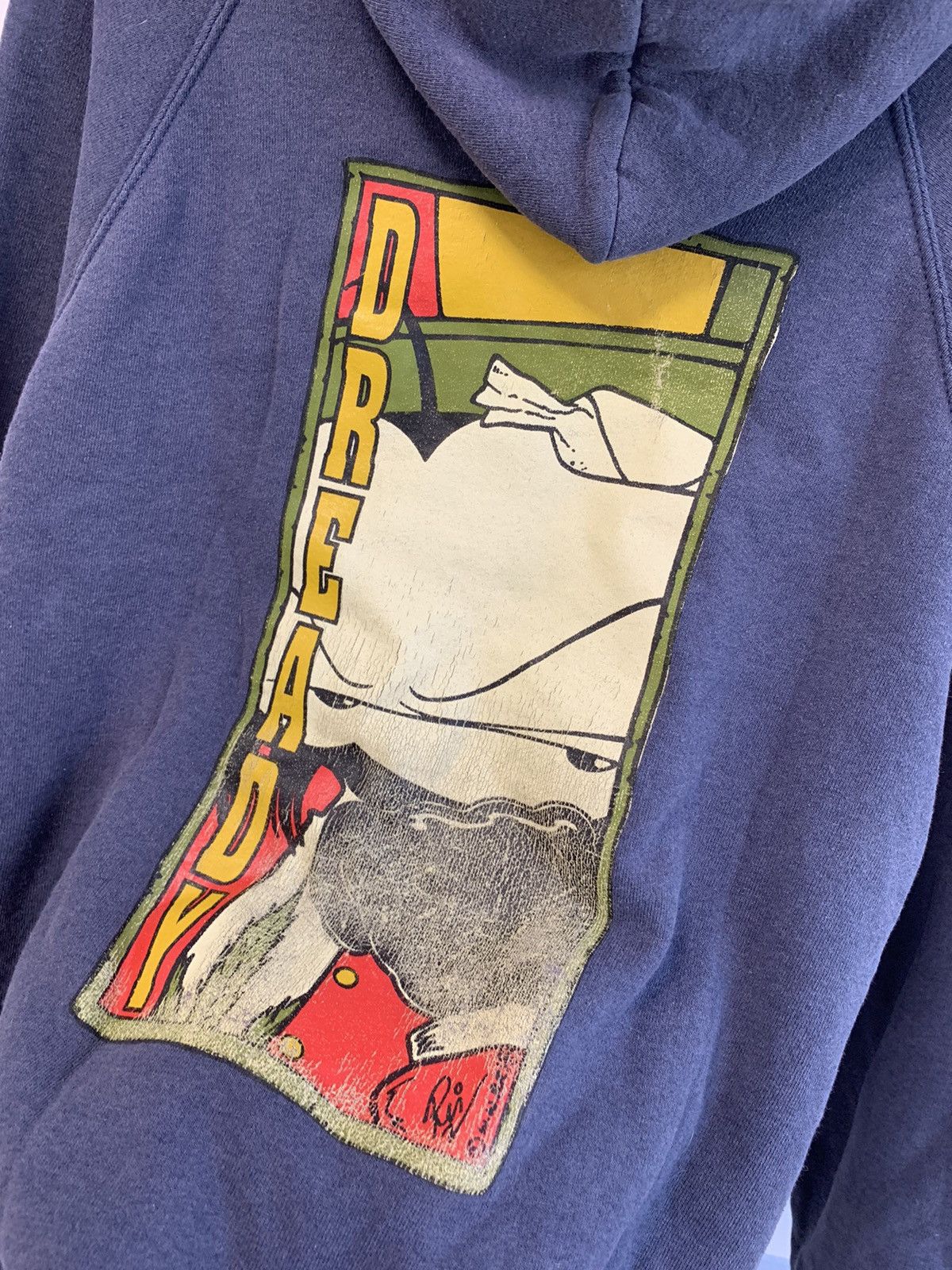 Hook-Ups × Vintage Vintage 1995 Dready Rasta Distressed Navy Hoodie Rare Size US M / EU 48-50 / 2 - 7 Thumbnail