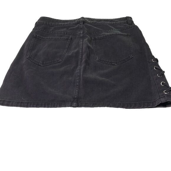 Pacsun Pacsun Black Denim Jean Skirt Size 28 with side laceup Size 28" / US 6 / IT 42 - 10 Thumbnail