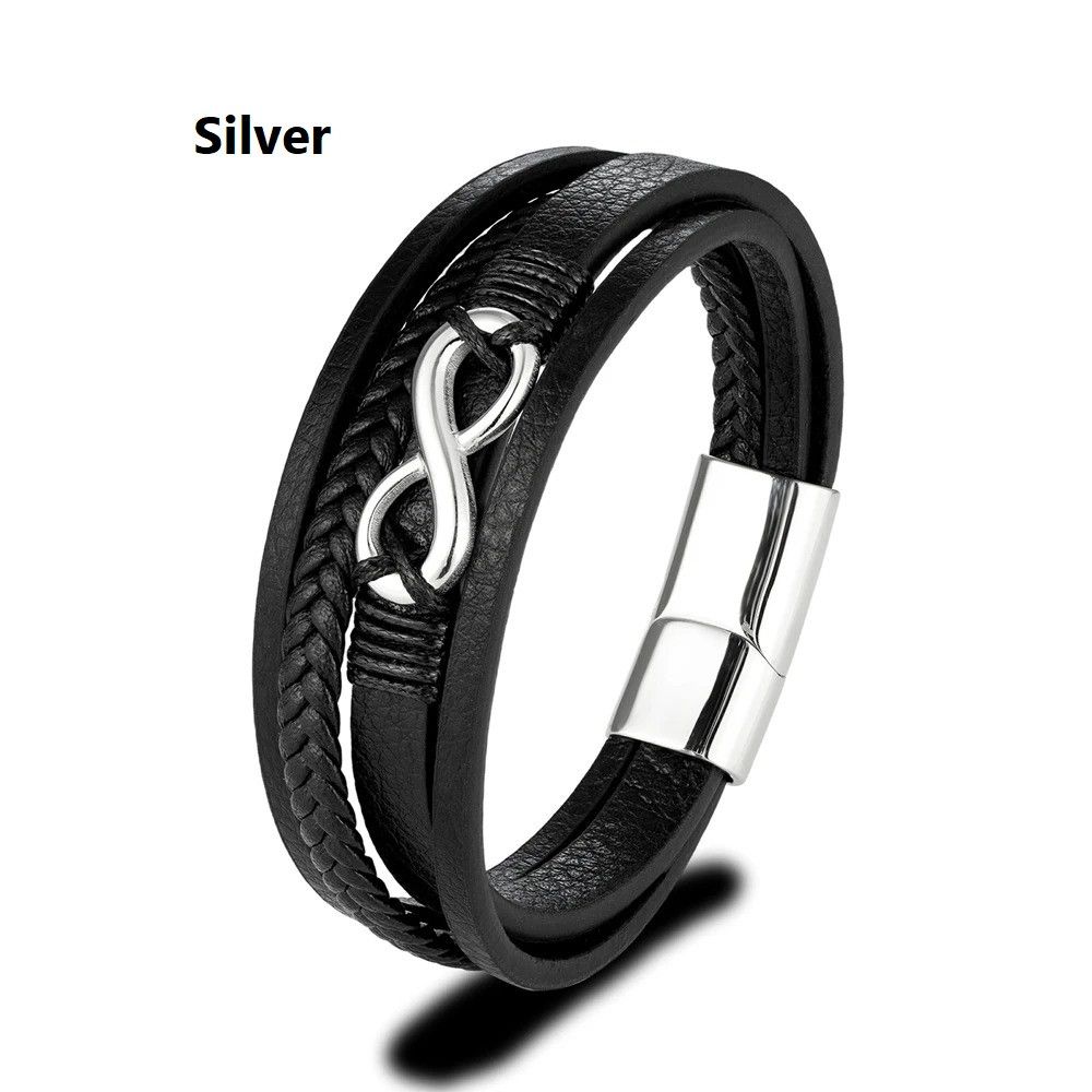 Other Infinity Multilayer Braided Leather Bracelet Gift For Him Size ONE SIZE - 10 Thumbnail