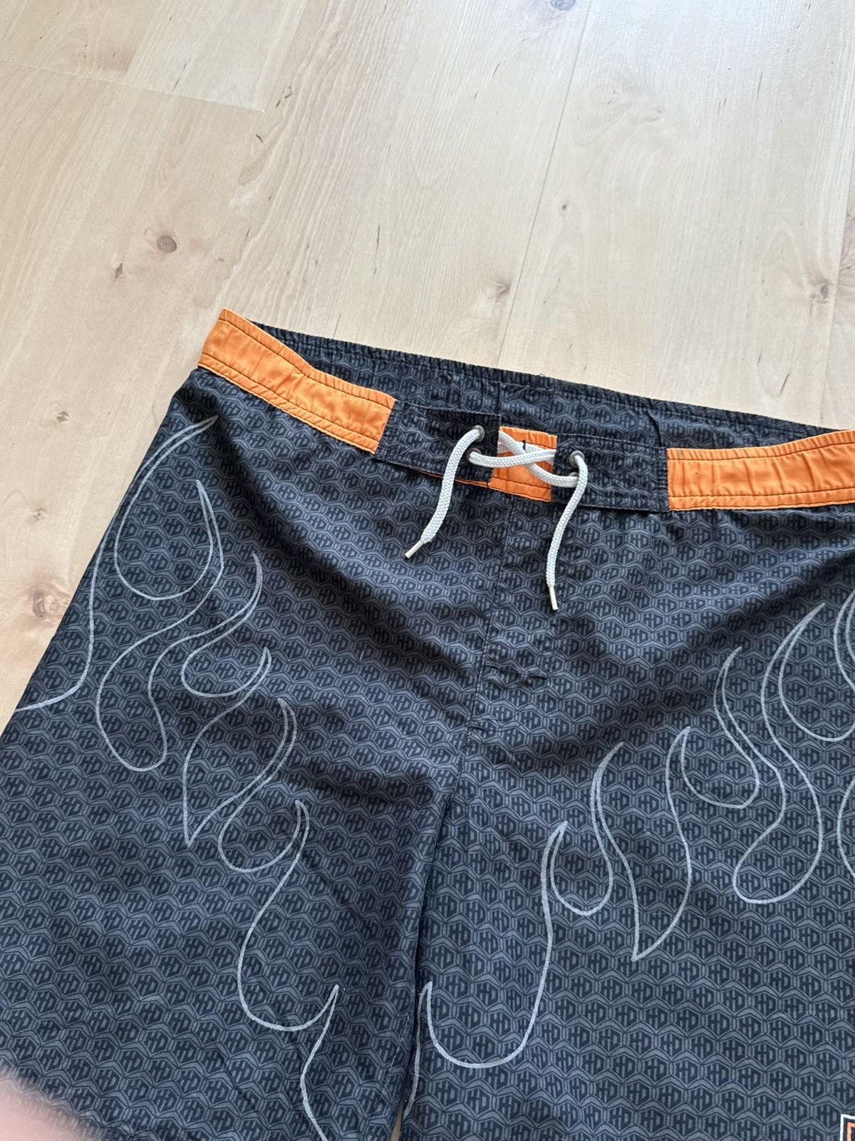 Harley Davidson Harley Davidson flame logo shorts vintage y2k Size US 29 - 4 Thumbnail