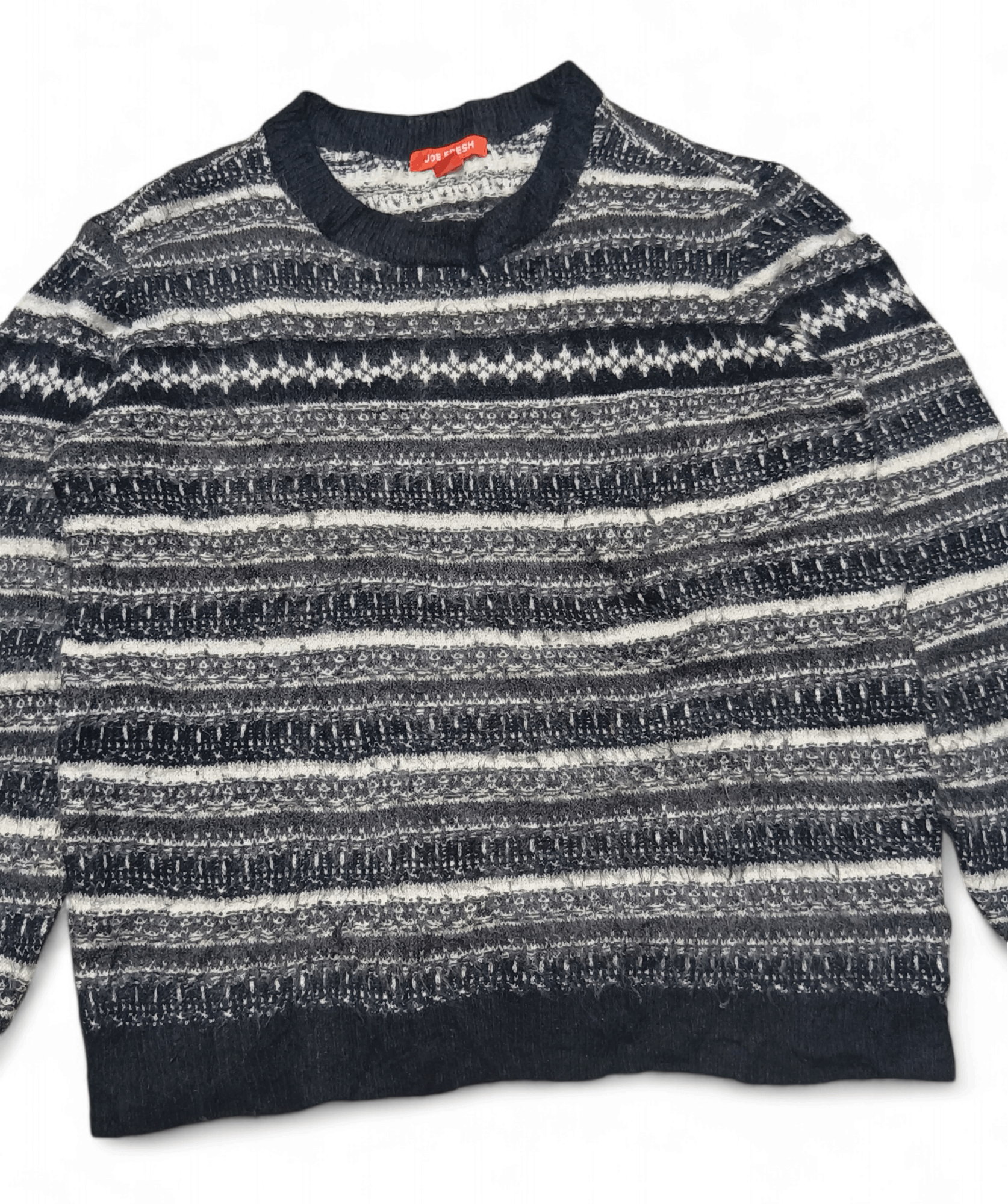 Joe Freshgoods Vintage 90s JOE FRESH Ethnic Striped Motifs Knit Sweater Size US M / EU 48-50 / 2 - 4 Thumbnail