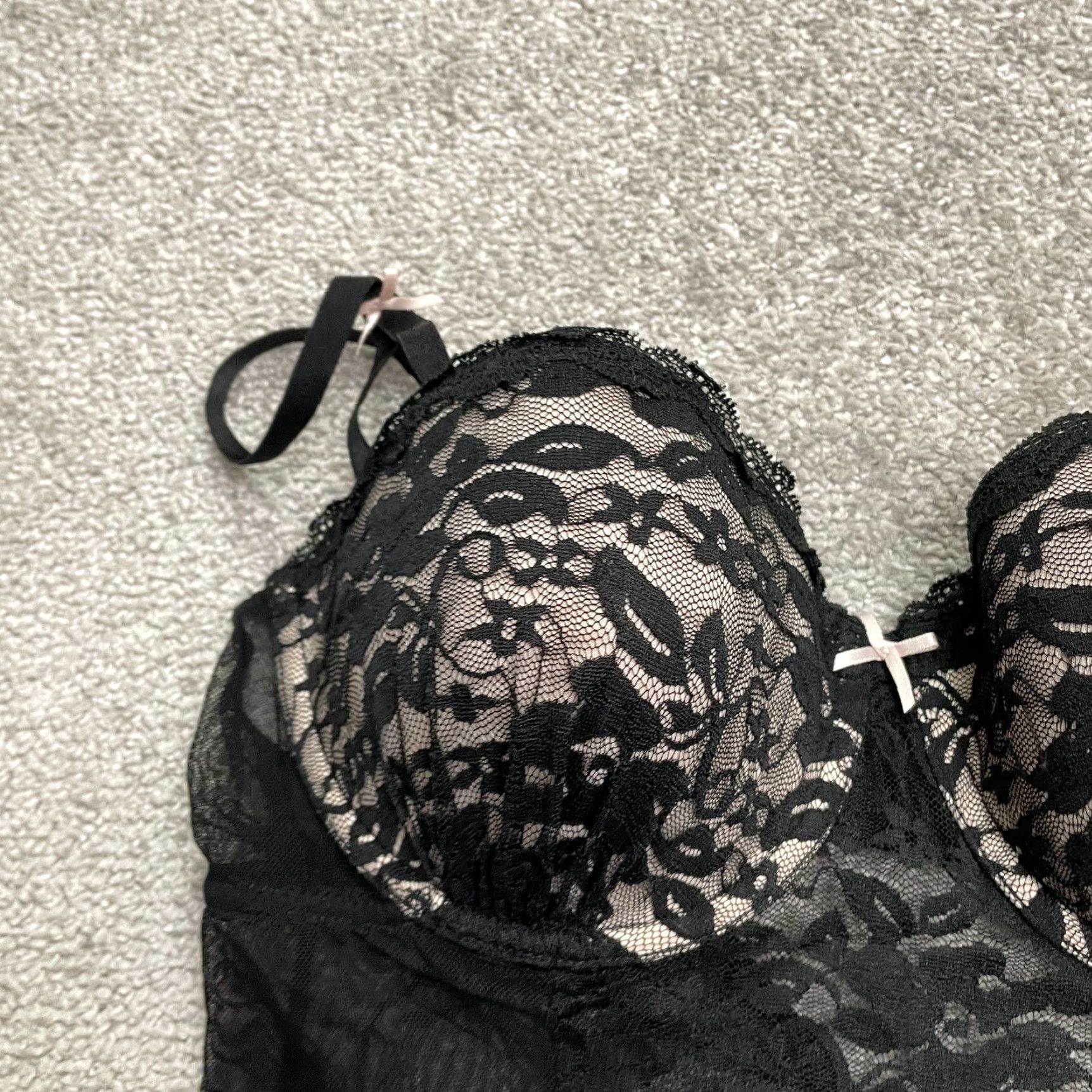 Vintage Gillian & O'Malley Lace Camisole Top Womens Medium Black Padded Wireless Sleeveless Cami Shirt Size M / US 6-8 / IT 42-44 - 6 Thumbnail