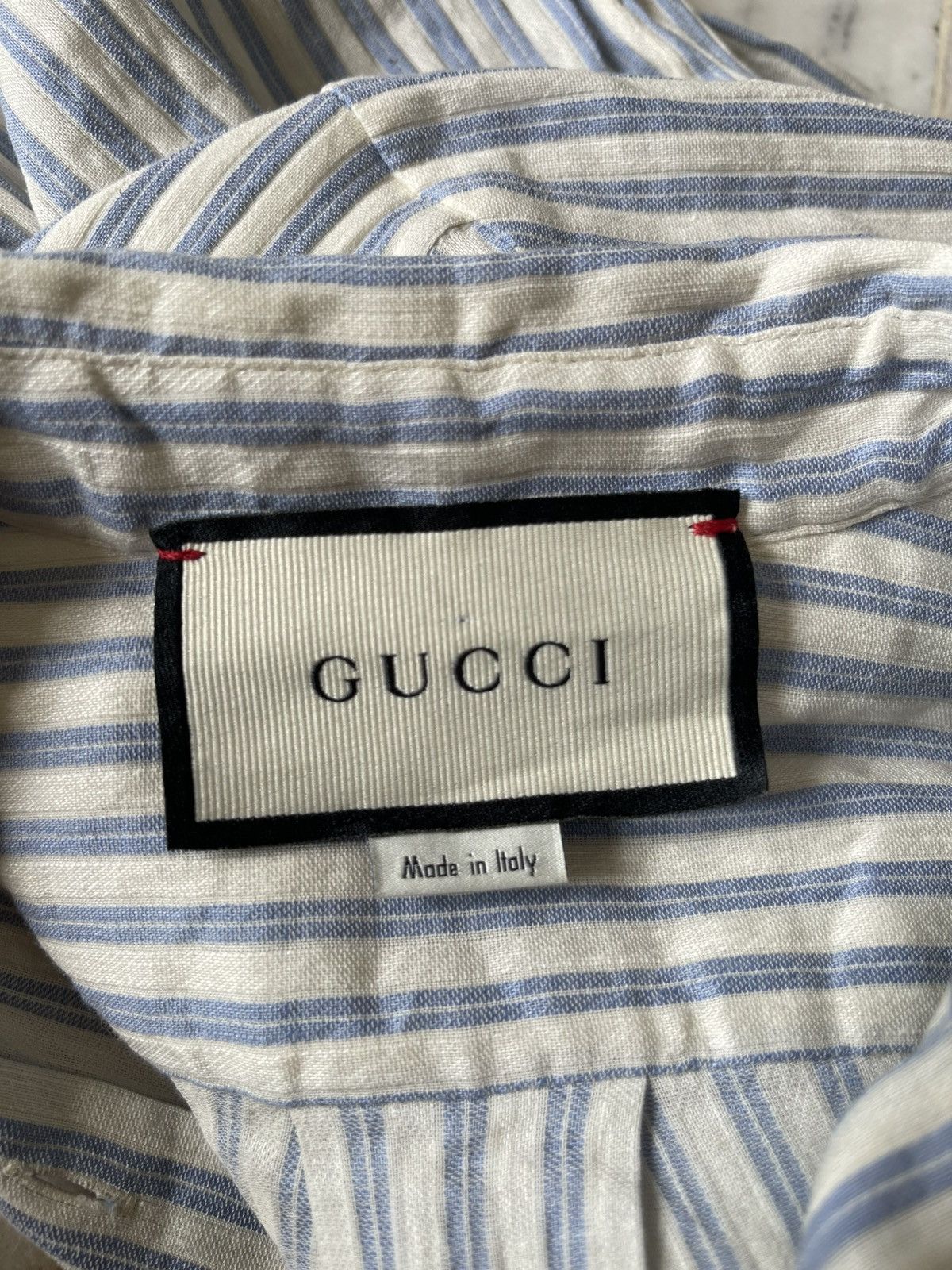 Gucci Gucci Stripe Shirt With Logo Embroidery #99 Size XS / US 0-2 / IT 36-38 - 10 Thumbnail