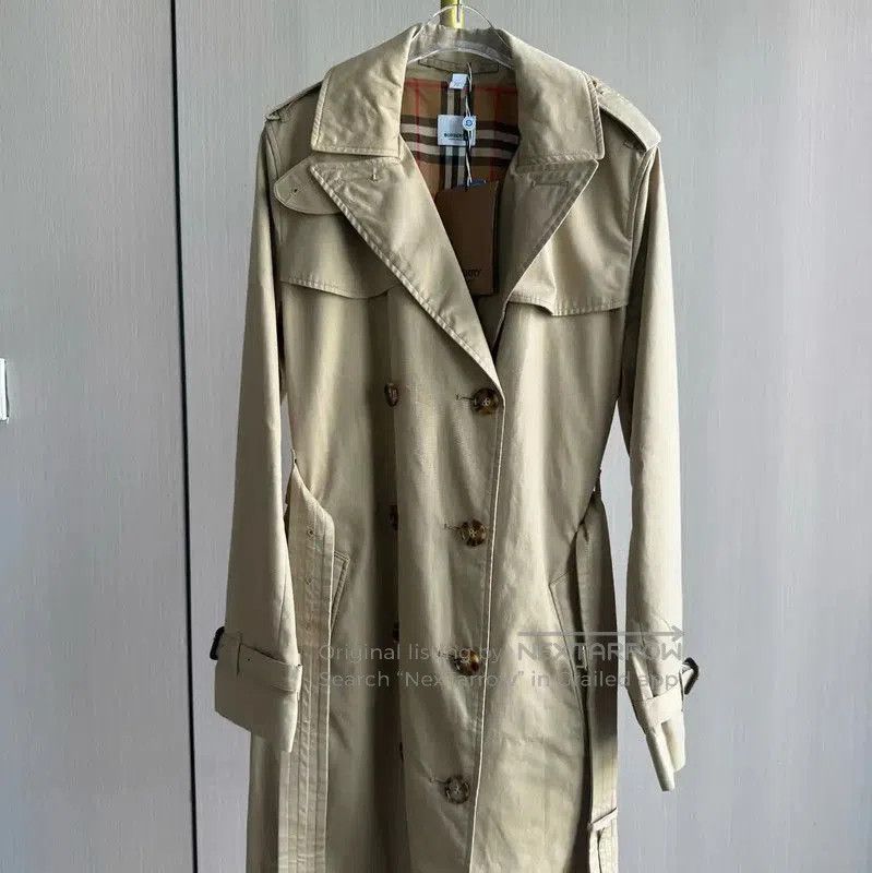 Burberry Burberry Women's Khaki Cotton Trench Coat. Size XXS / US 00 / IT 34 - 1 Thumbnail