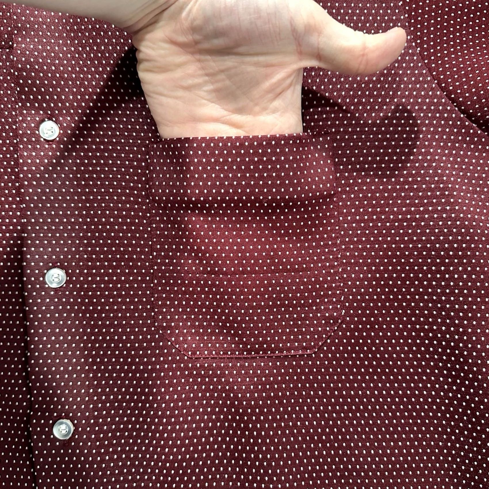 Vintage VINTAGE Puritan Shirt Mens L Red Polka Dot Button Up Dagger Collar Disco 60s 70s Mens Clothes Shirt Size US L / EU 52-54 / 3 - 5 Thumbnail