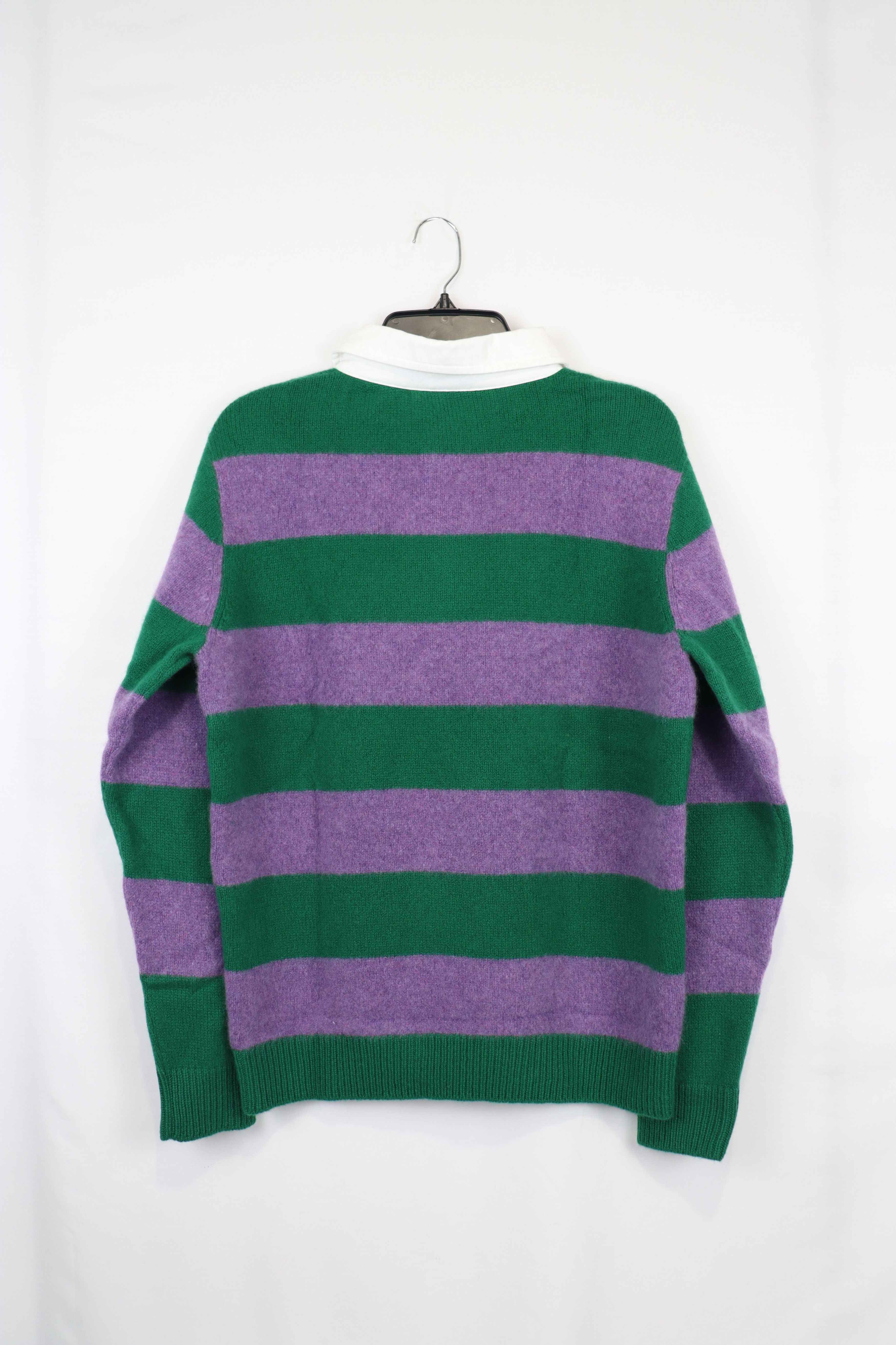 The Elder Statesman o1rshd11223 Mordechai Henley Rugby Kelly Green/Amethyst Size US M / EU 48-50 / 2 - 10 Thumbnail